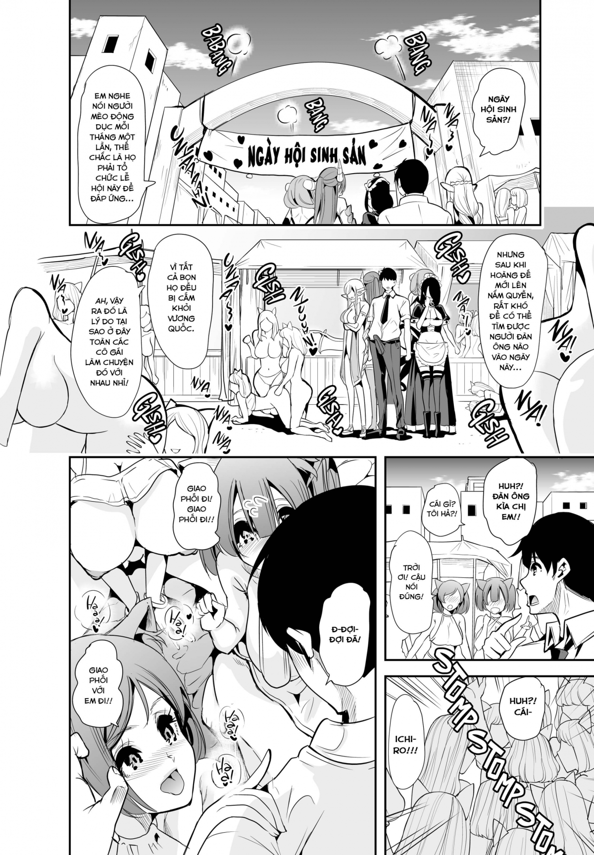 Đọc truyện hentai Dàn Harem tại dị giới - Chap 3(A)