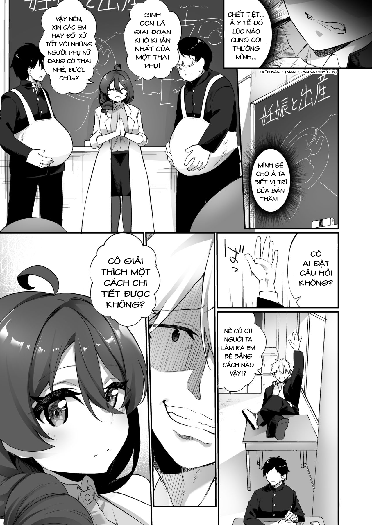 Đọc truyện hentai Ninshin Shussan Taiken Gakushuu no Kyouzai ni Sareta Ore - Oneshot