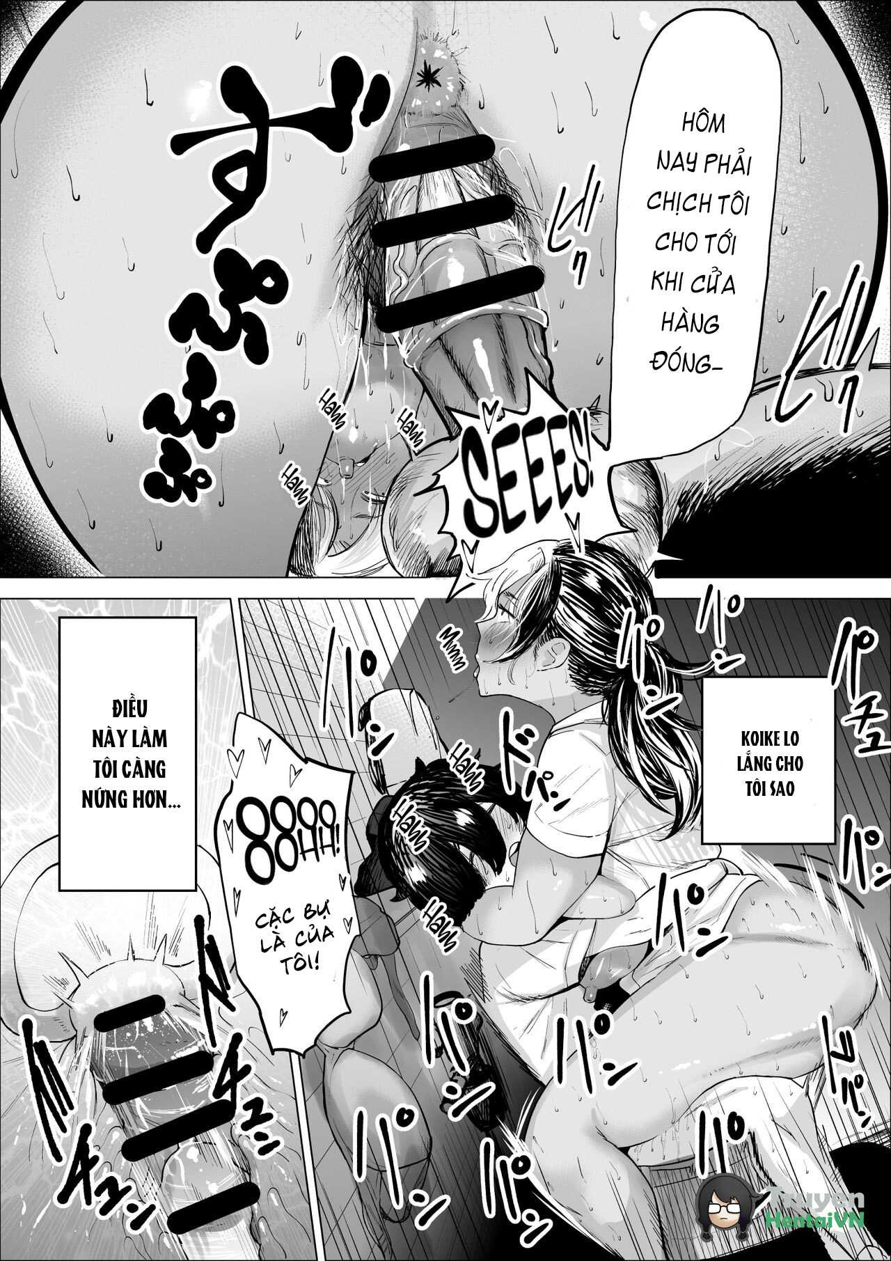 Đọc truyện hentai Manbiki Shounen to Part no Hitozuma - Oneshot