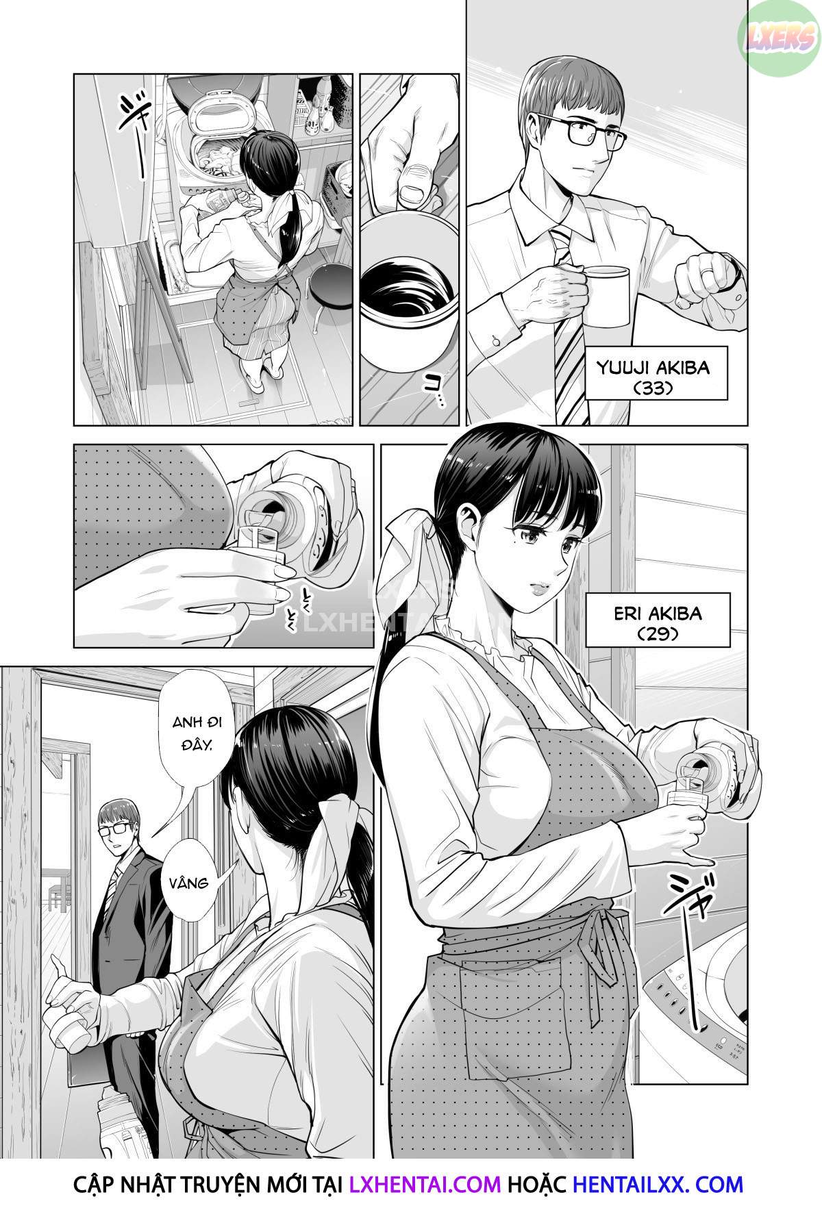 Đọc truyện hentai A Housewife Stolen By A Coworker Besides Her Blackout Drunk Husband - Chap 1
