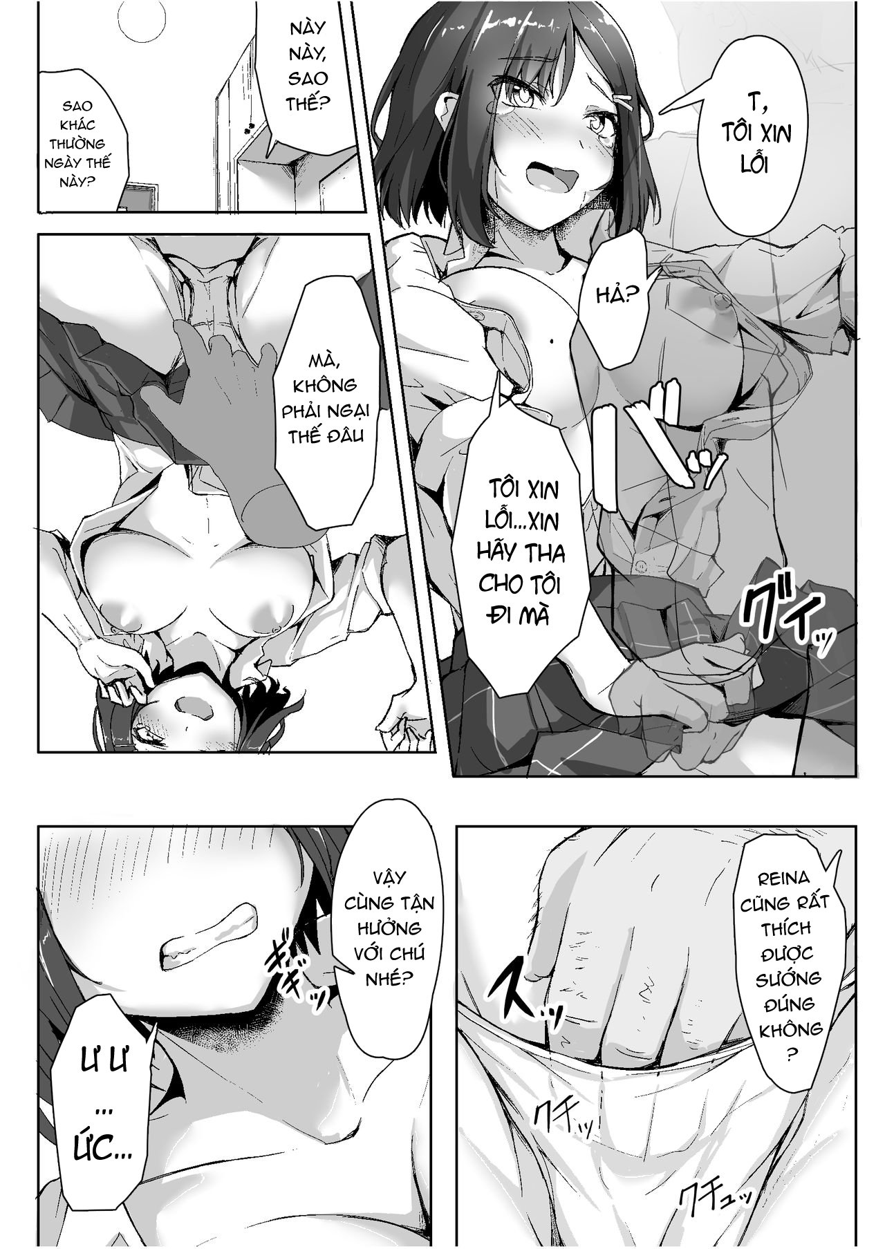 Đọc truyện hentai Namaiki na ♀ o Oji-san ga Wakaraseta Hi - Oneshot
