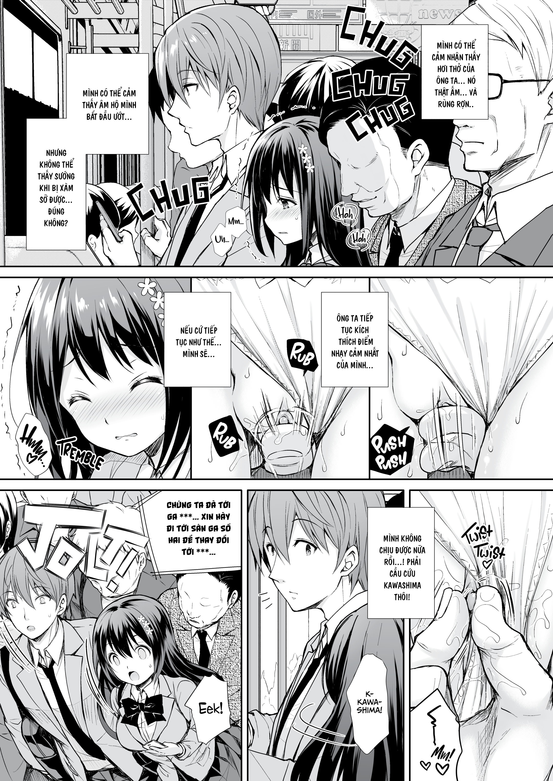 Đọc truyện hentai Chuyến tàu đáng xấu hổ - Chapter 1: Tôi bị xàm sỡ ngay cạnh crush của mình