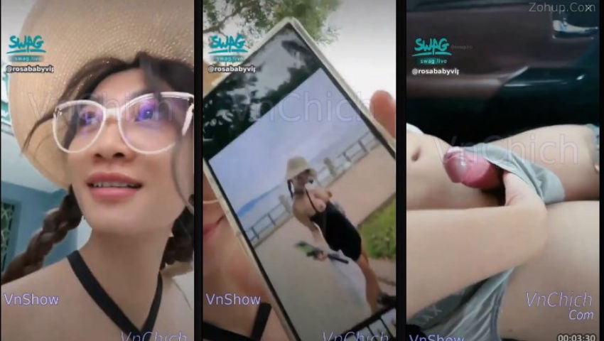 rosababyvip Đi show hàng khắp nơi, dù là taxi hay grap đều không qua được bàn tay quả ẻm ~ Swag live