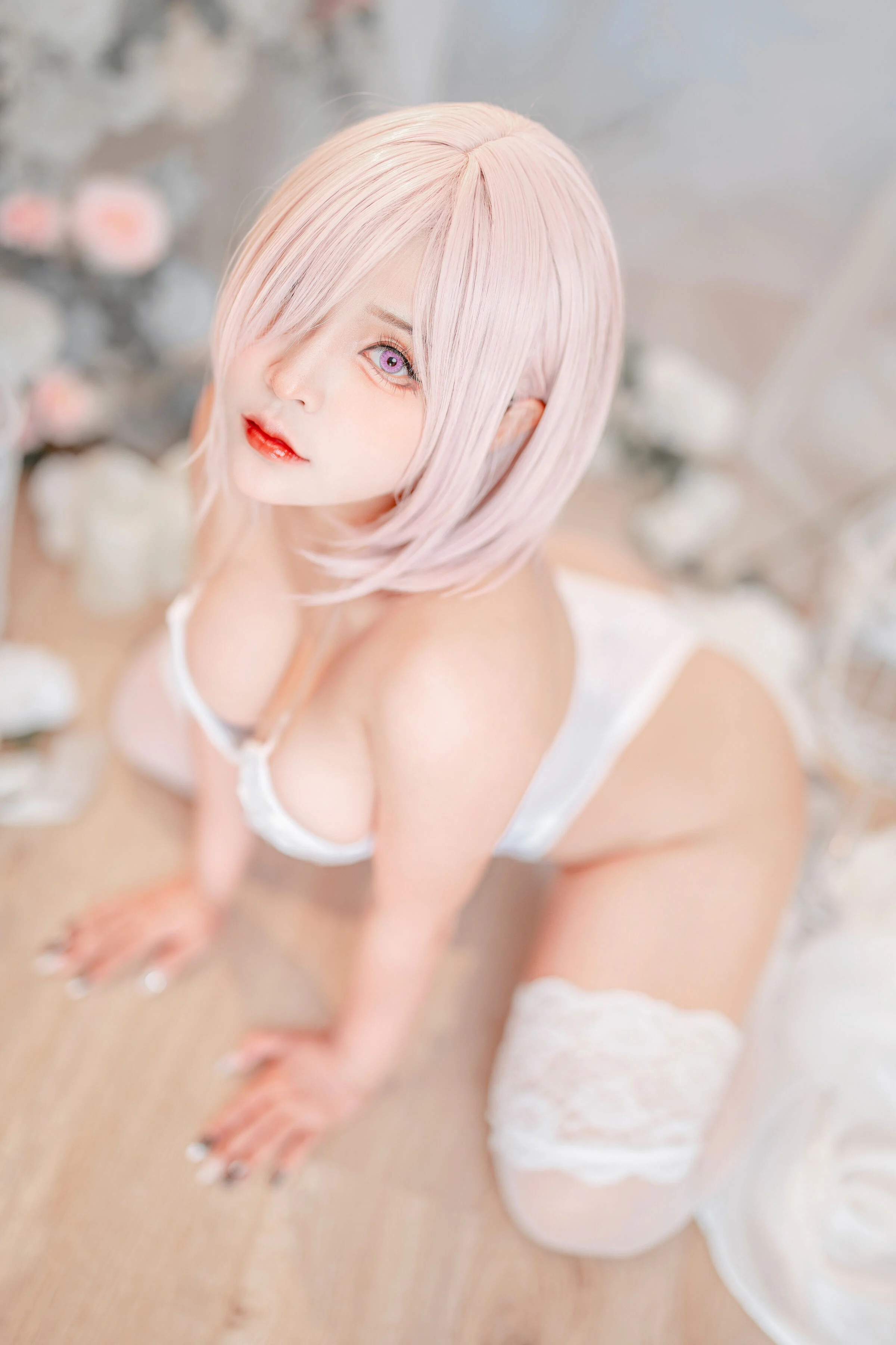 Đọc truyện hentai Tuyển tập Albums siêu phẩm Cosplay - Chap 265 - Sayo Momo – Mashu White Lingerie Body Oil