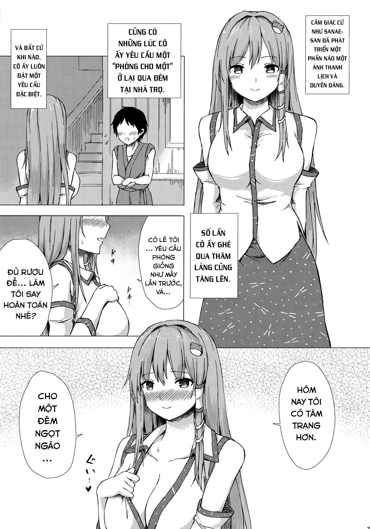 Đọc truyện hentai Đêm ngọt ngào với Sanae-san. - Oneshot
