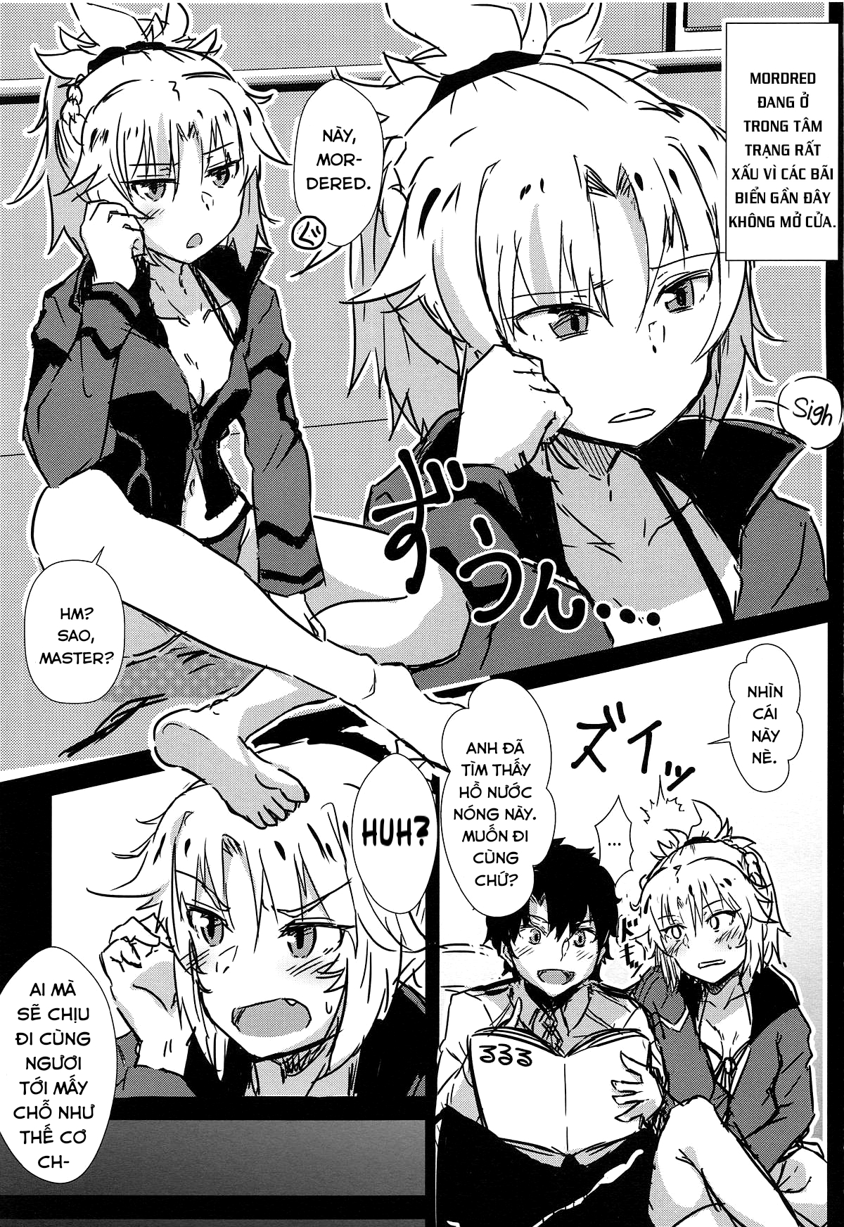 Đọc truyện hentai Đến suối nước nóng ngoài trời cùng Mordred. - Oneshot