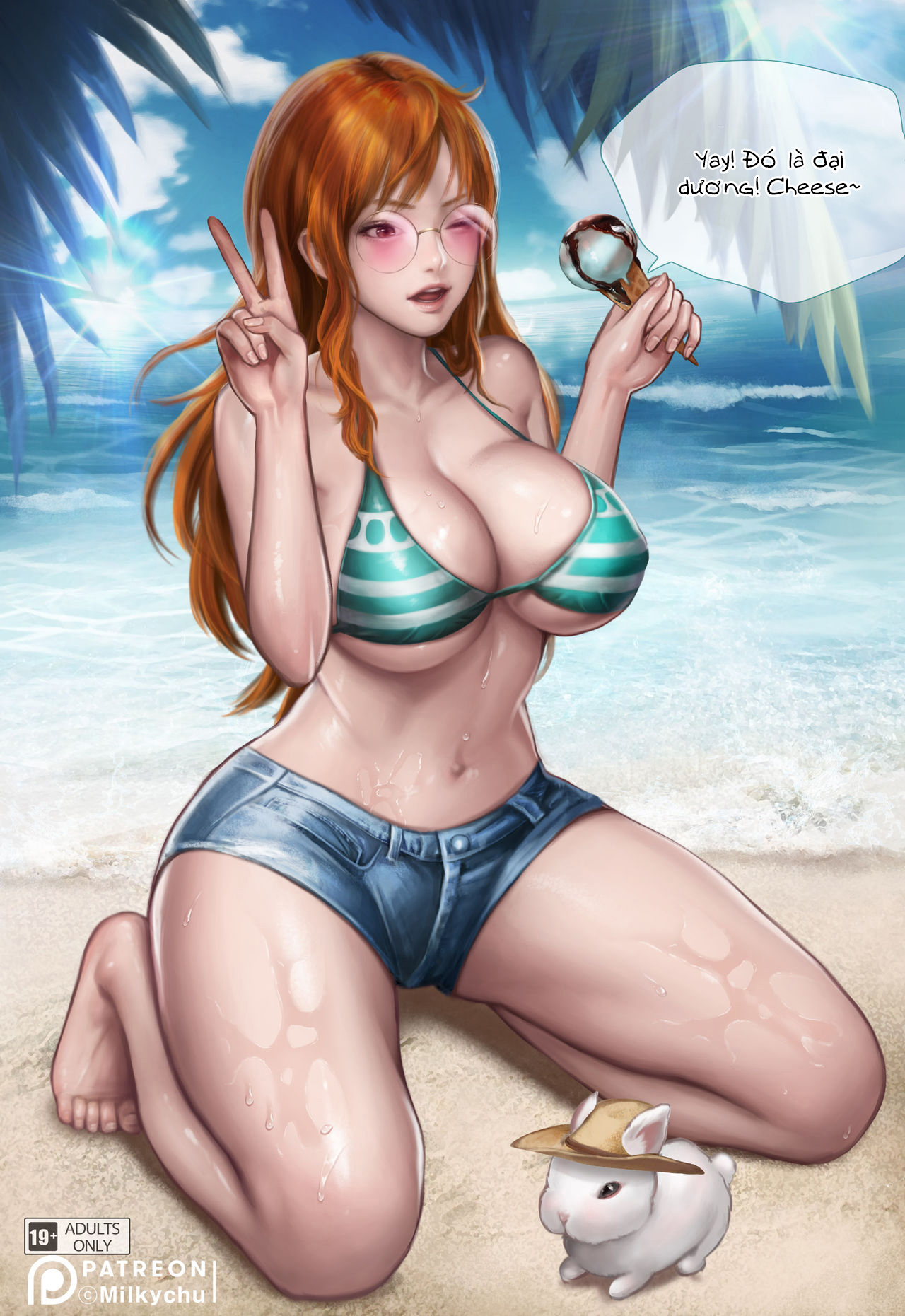 Đọc truyện hentai Nami blowjob on the beach - Chap 1: Mặc đồ