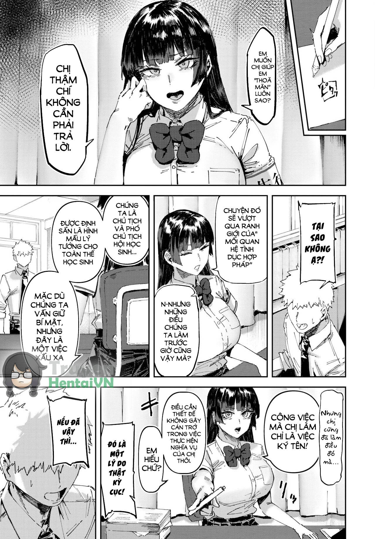 Đọc truyện hentai Kaichou datte Shitain desu - oneshot