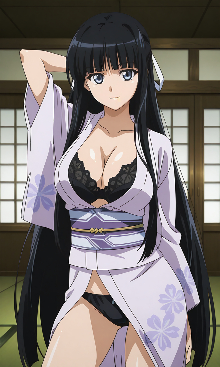 Đọc truyện hentai Tuyển tập Albums Art hentai - Chap 470 - Half-naked sex with Ichiyo-chan in a kimono