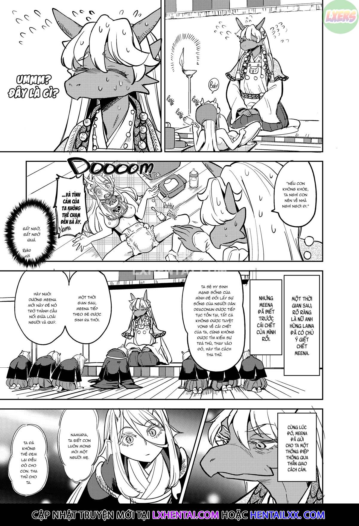 Đọc truyện hentai Tái sinh thành một nữ anh hùng có 5 người vợ quỷ - Chap 2