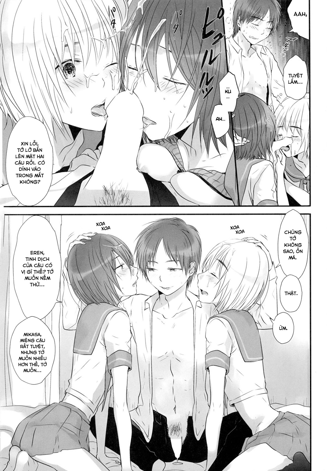 Đọc truyện hentai 3P (Attack on Titan doujinshi) - Oneshot