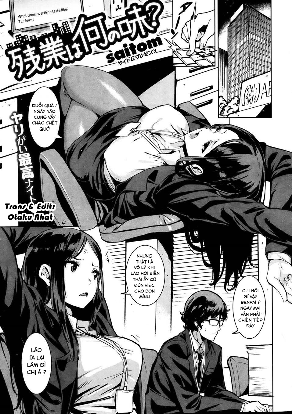 Đọc truyện hentai Zangyou wa Nani no Aji ? - Oneshot