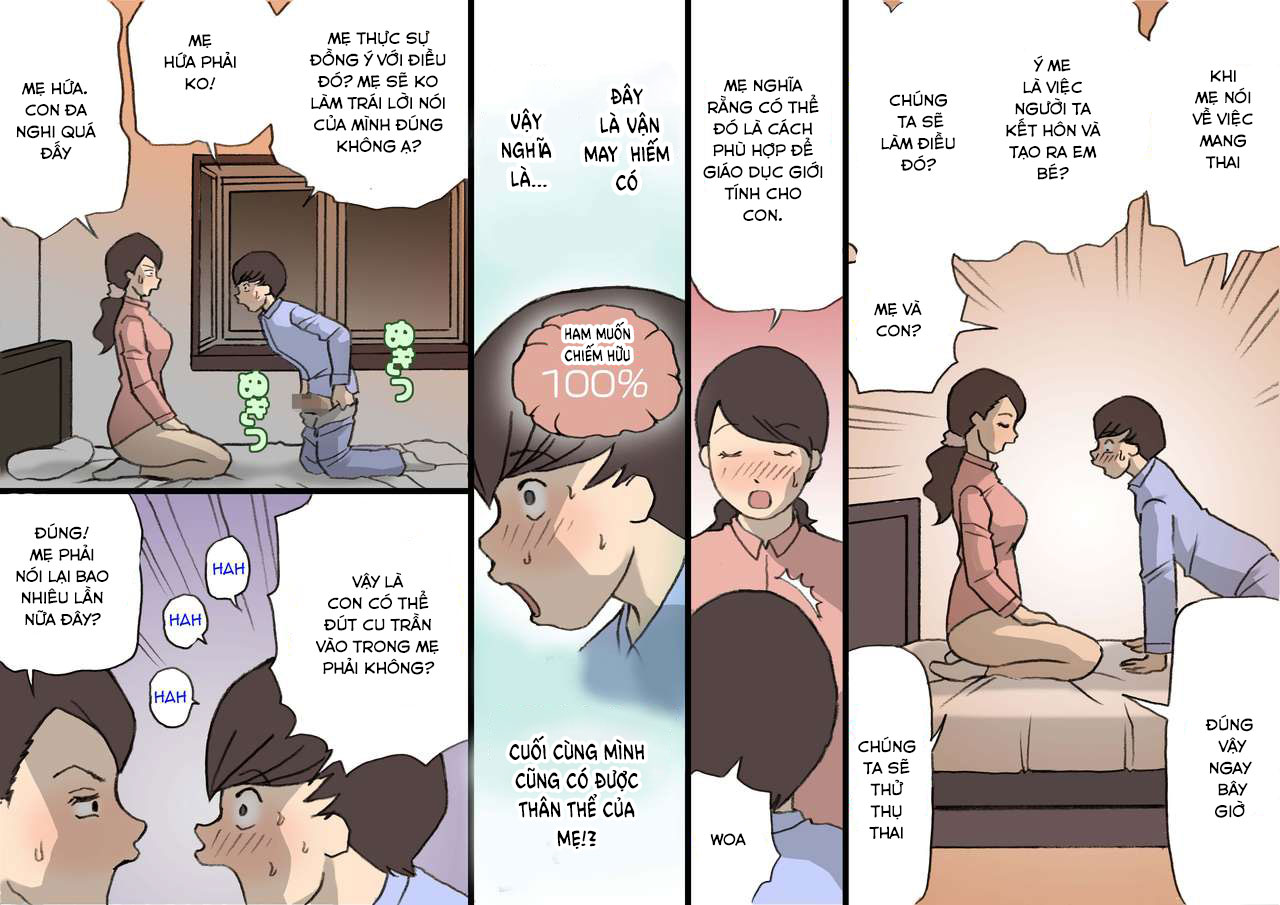 Đọc truyện hentai Okaa-san wa Homete Nobasu Kyouiku Houshin - Chap 2 + 3: End.