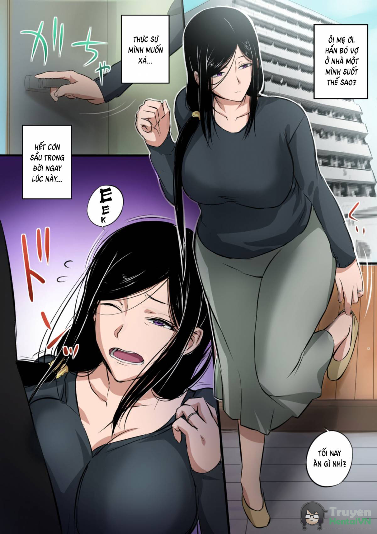 Đọc truyện hentai Cô vợ cô đơn và con cặc khổng lồ - Oneshot