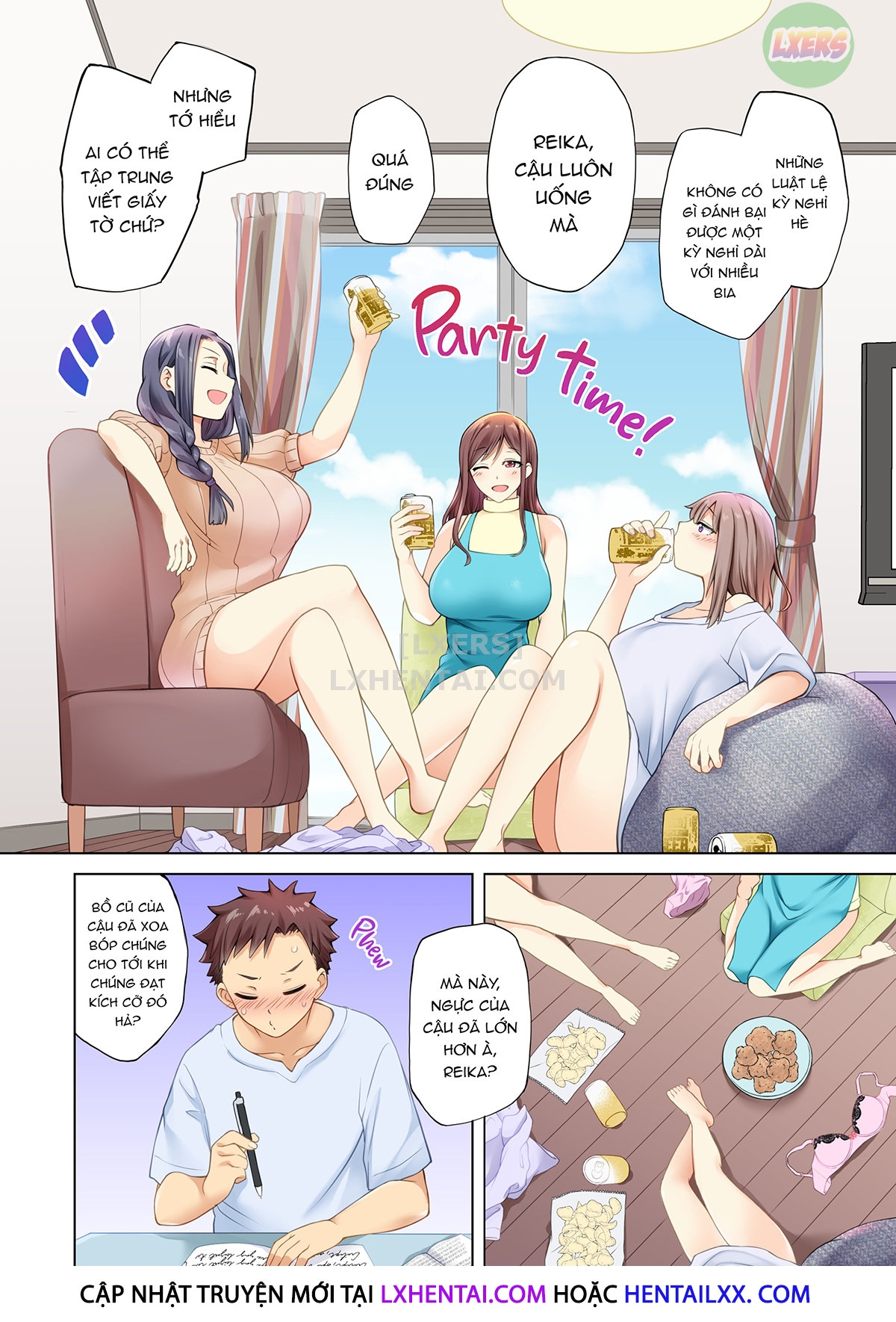 Đọc truyện hentai Những cô gái kế bên có lối sống thật vô độ! - Oneshot