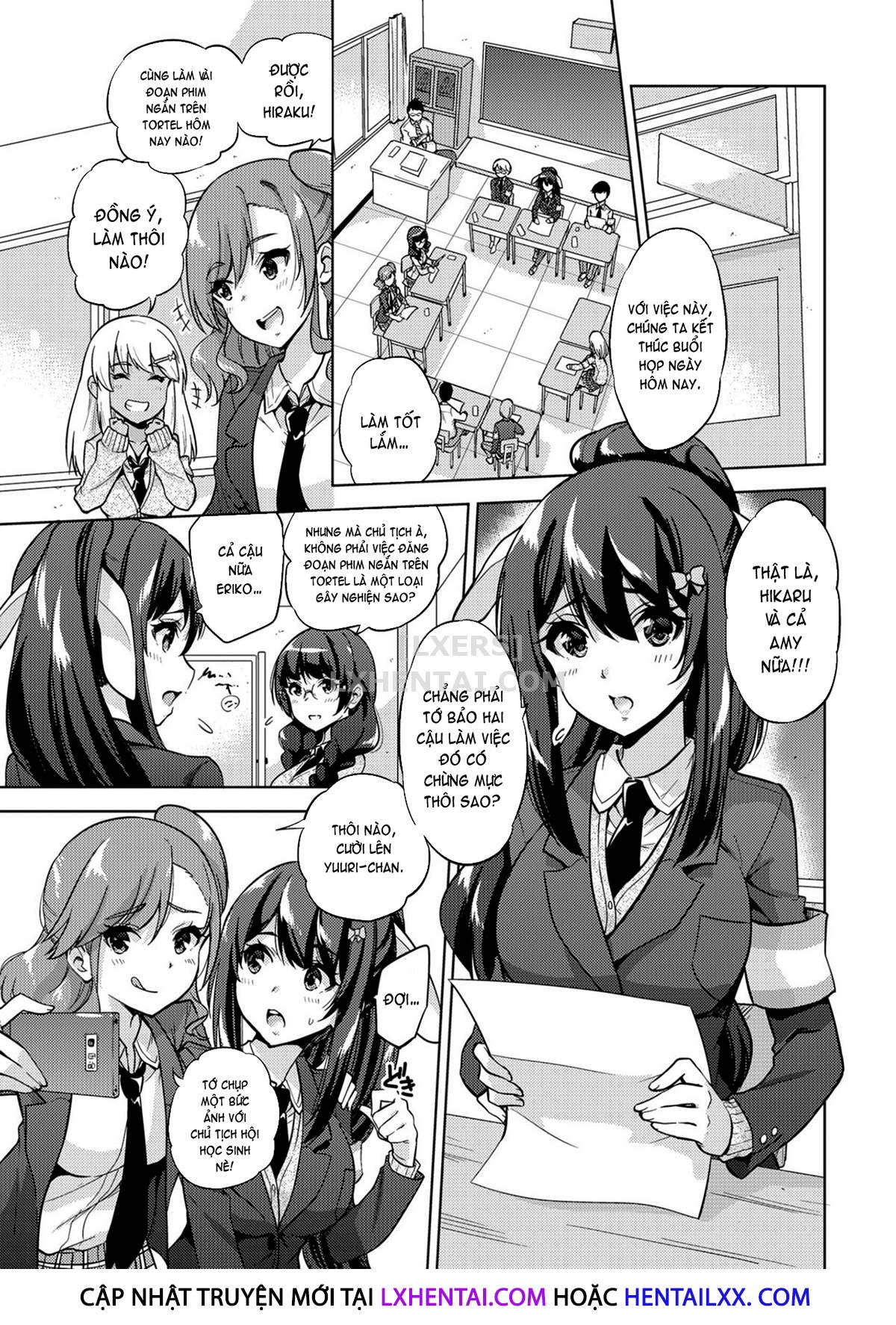 Đọc truyện hentai SNS Seitokai Yakuin Wo Netotte Share Suru Hanashi. - Chap 1