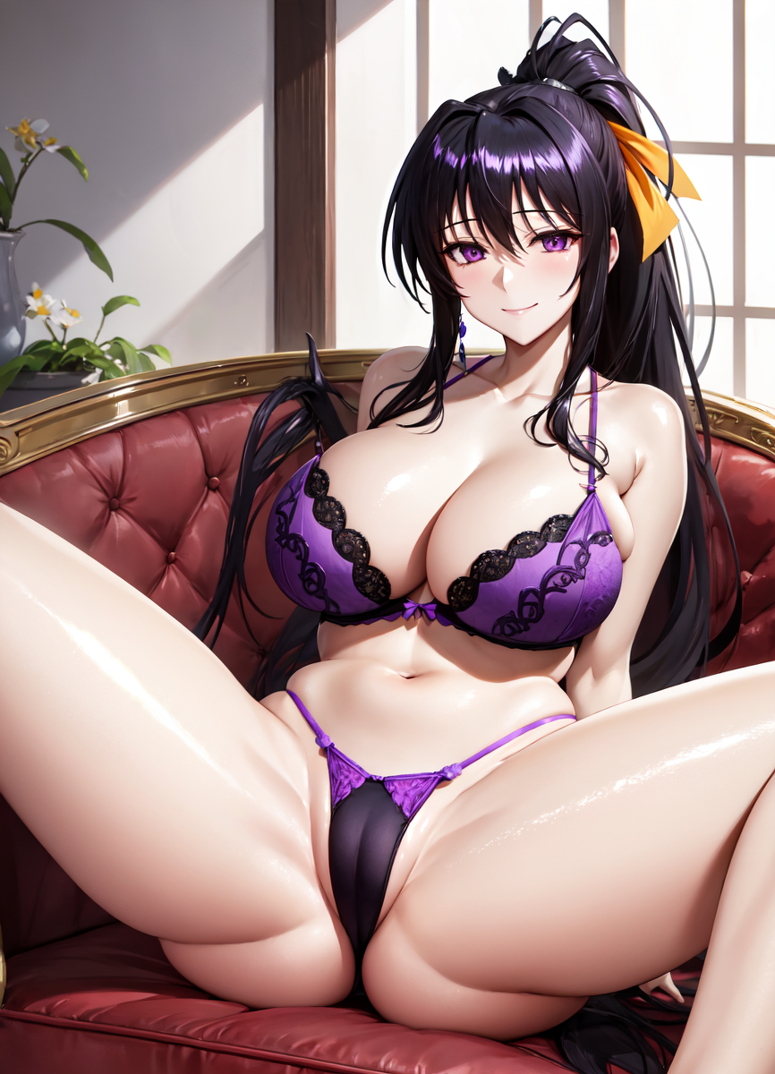Đọc truyện hentai Tuyển tập Albums Art hentai - Chap 300 - Purple lingerie Akeno