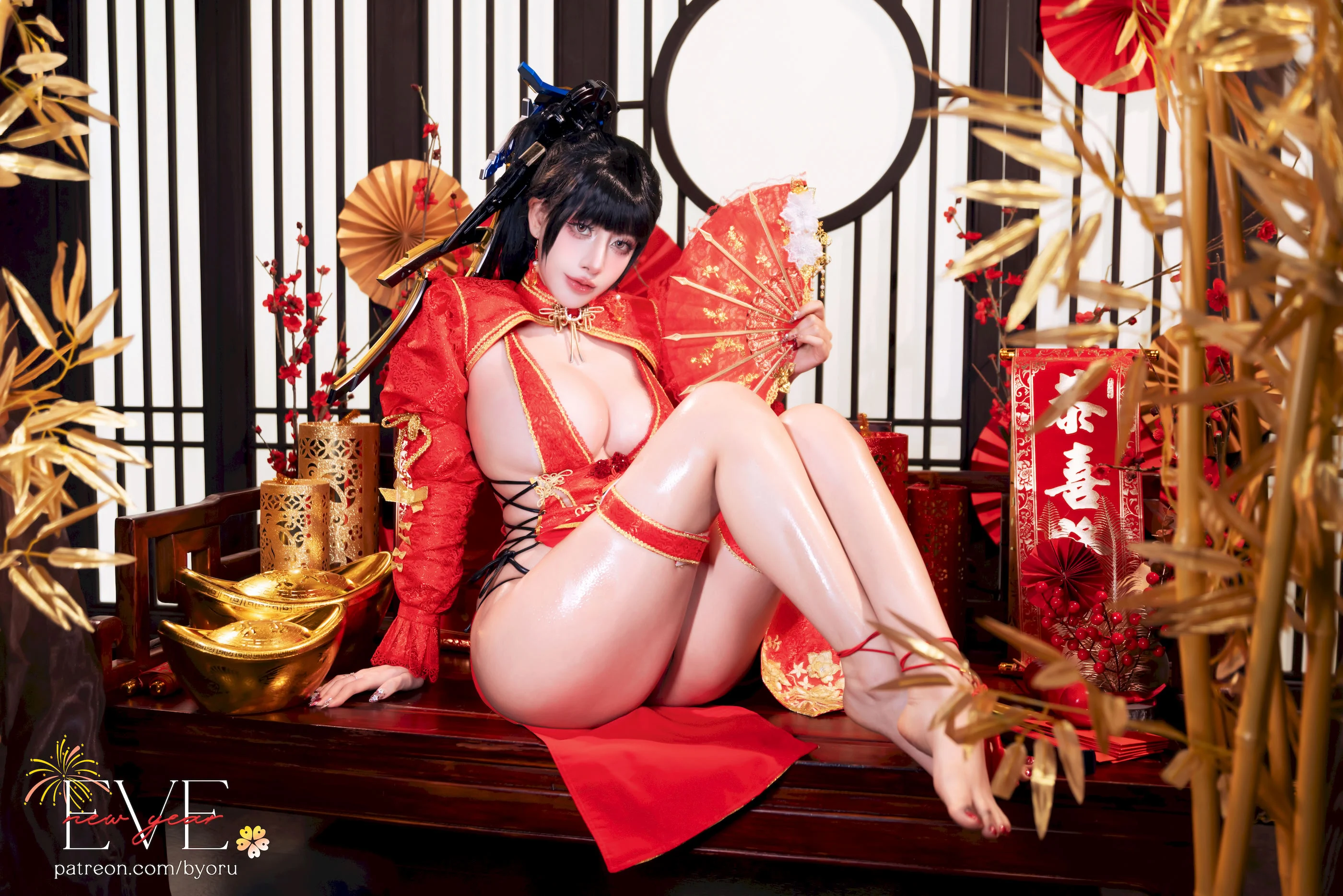 Đọc truyện hentai Tuyển tập Albums siêu phẩm Cosplay - Chap 1391 - Byoru - Eve New Year Qipao