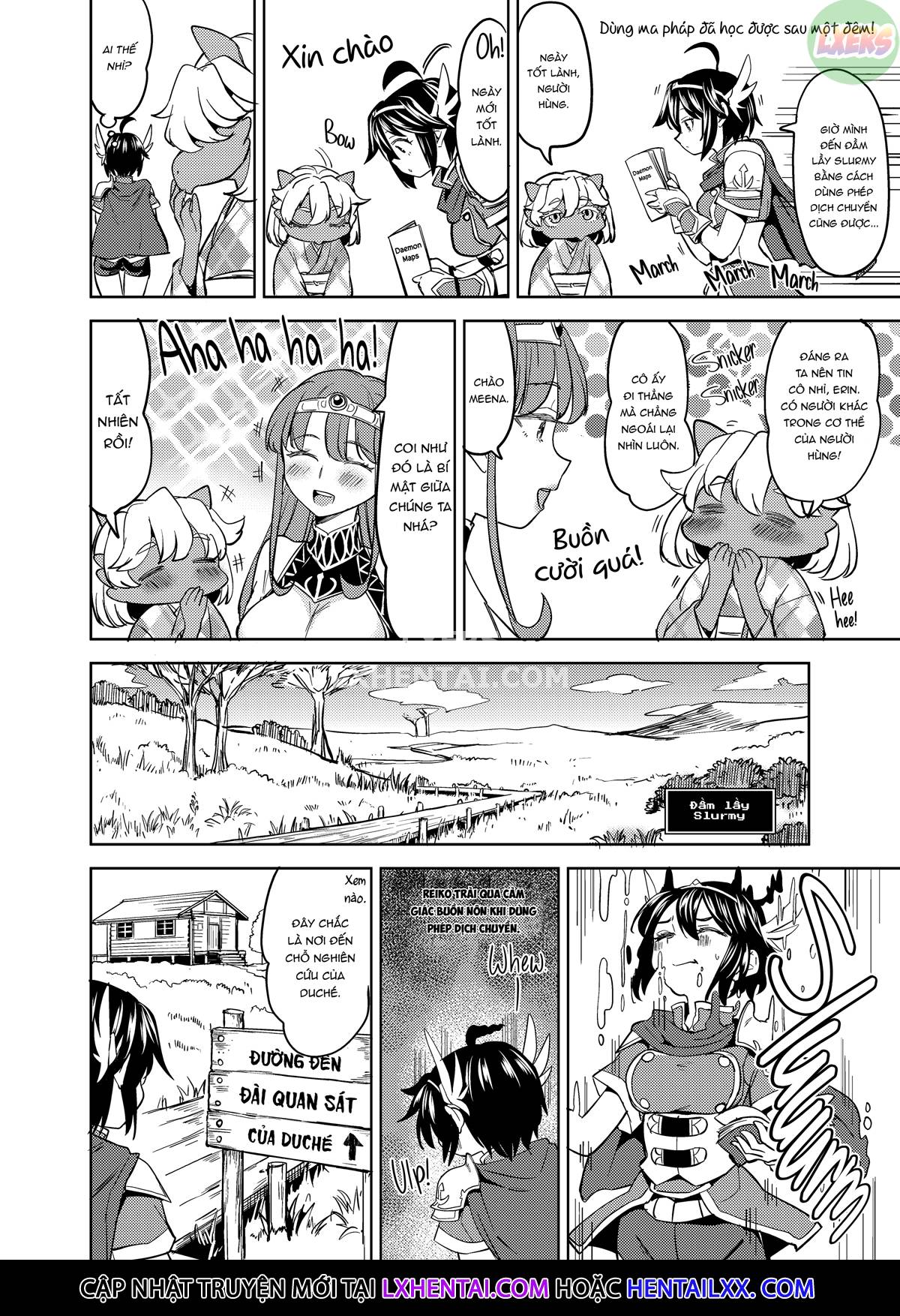 Đọc truyện hentai Tái sinh thành một nữ anh hùng có 5 người vợ quỷ - Chap 3