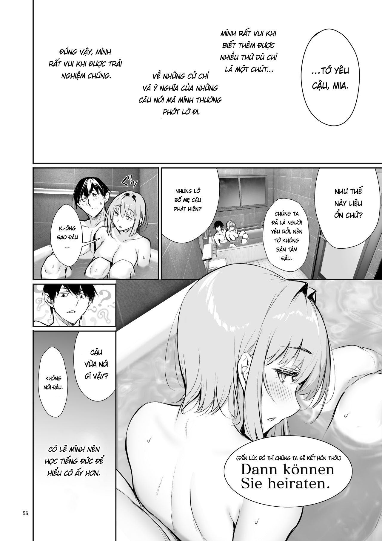 Đọc truyện hentai Homestay-chu no Doitsu Musume ga Issho ni Furo ni Haitte Kuru Wake - Oneshot