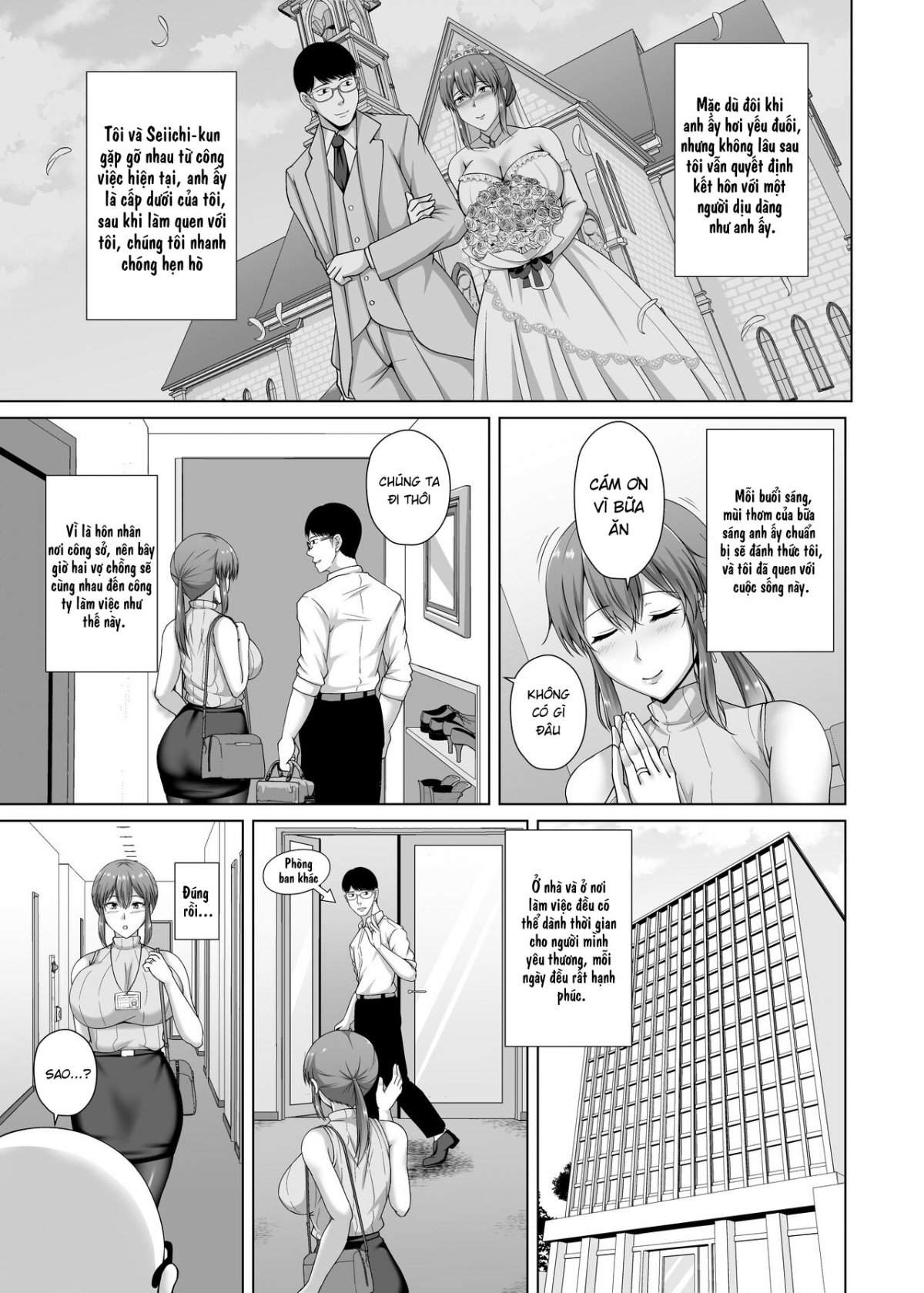 Đọc truyện hentai Choukyou Zumi Hitozuma OL wa Joushi ni Dakare Futatabi Ochiru - Oneshot