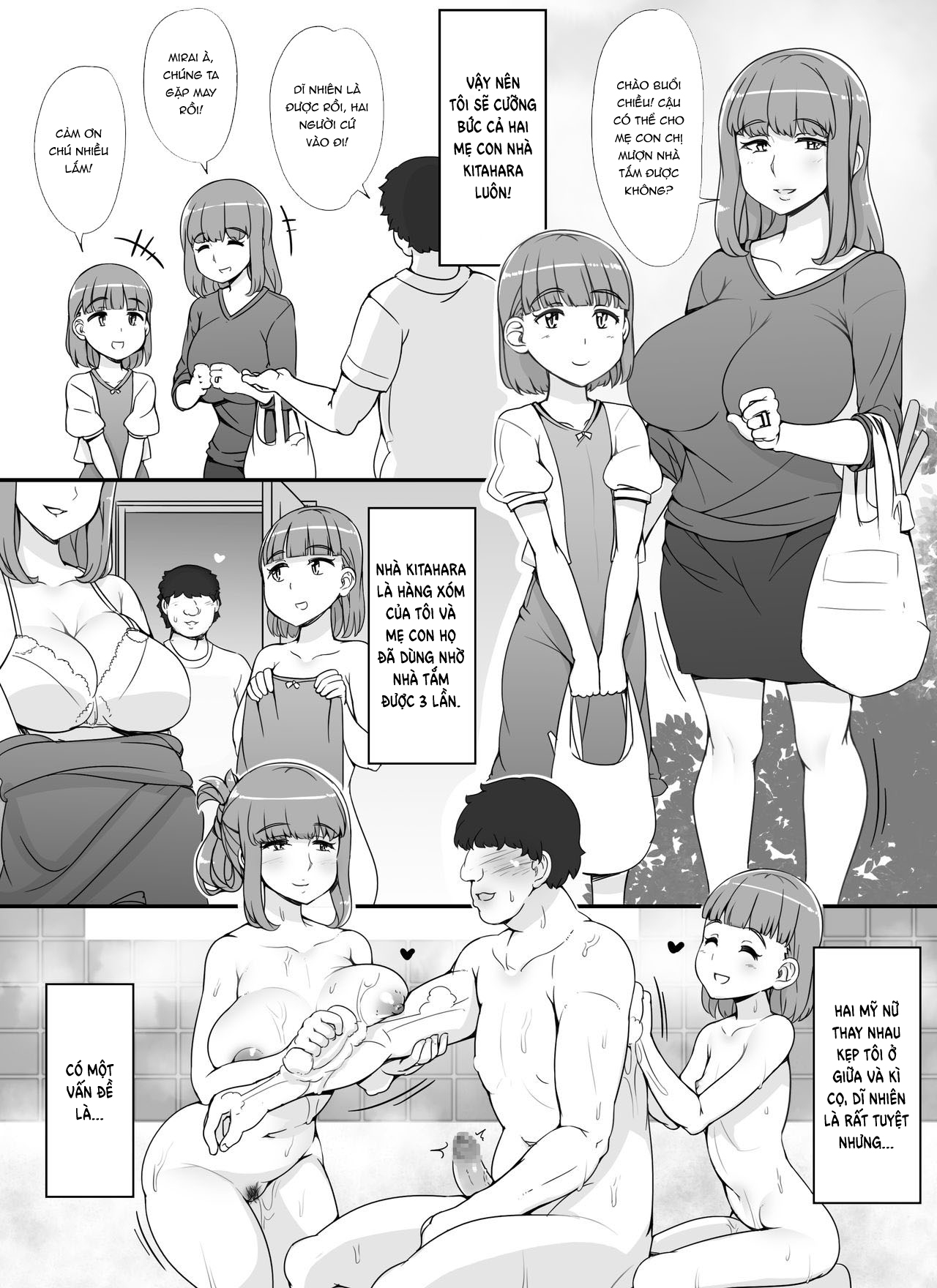 Đọc truyện hentai Dàn gái xinh trong bồn tắm - Chap 3 - Hai mẹ con ( p1 )