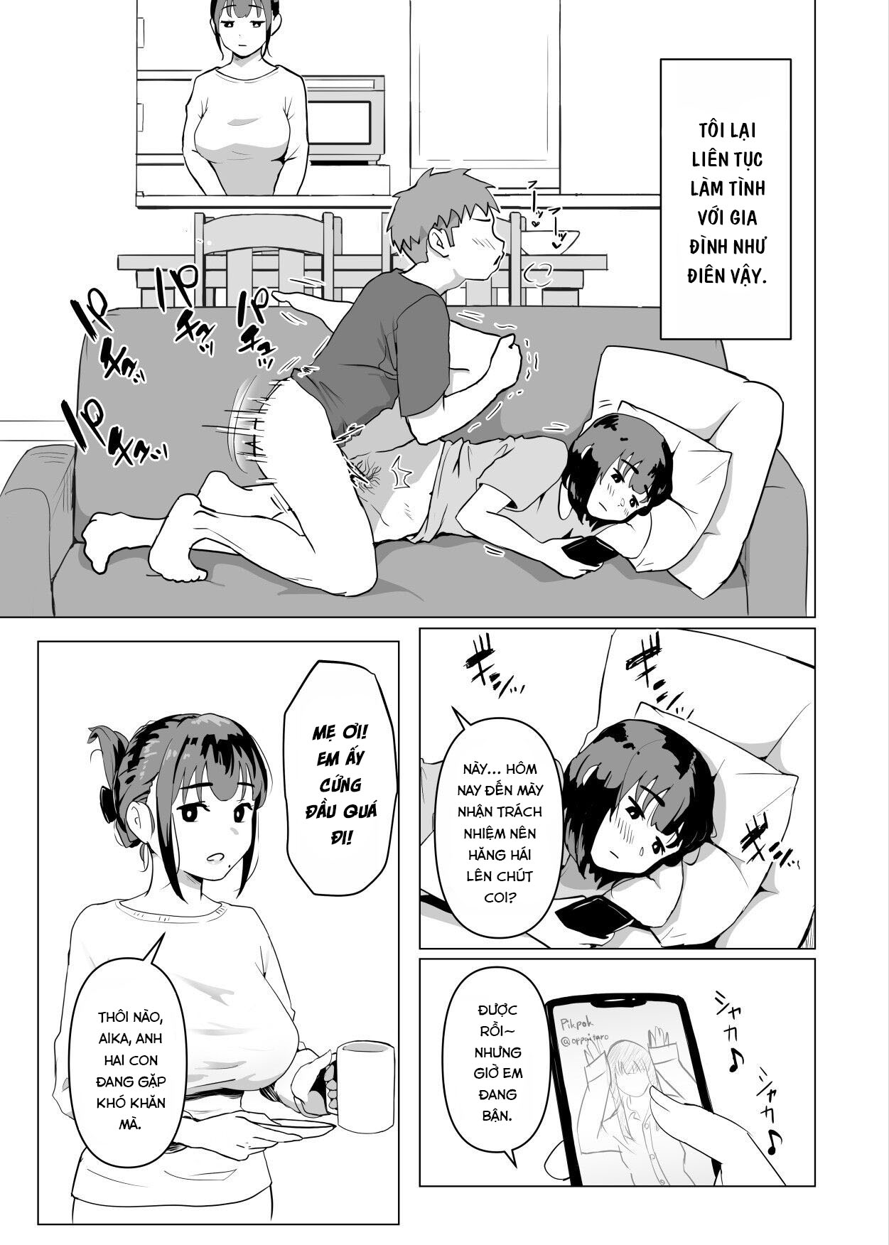 Đọc truyện hentai Việc có một gia đình ở nhà là điều bình thường (loạn luân) - Chap 1