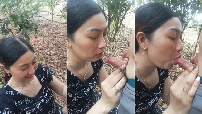 Chị gái giáo viên đưa ra vườn nhà public bú cu hòa mình với thiên nhiên - Sex Việt Nam