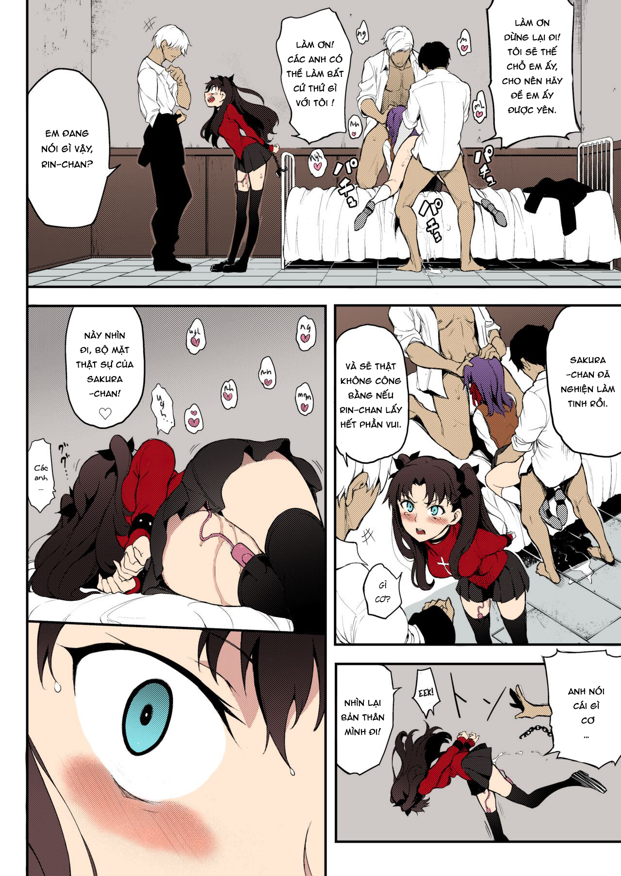 Đọc truyện hentai Chị em nhà Tohsaka sa ngã - Bản màu