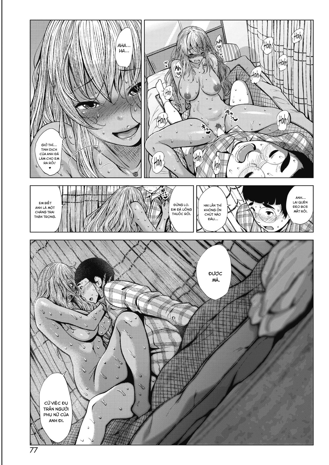 Đọc truyện hentai Sonogo no Kuro Gal-chan to Megane-kun - Oneshot