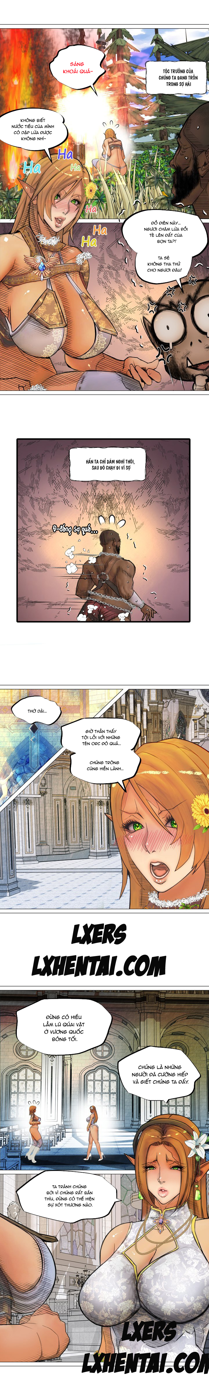 Đọc truyện hentai Nữ Hoàng Dark Elf Và Nô Lệ Orc - Chap 9
