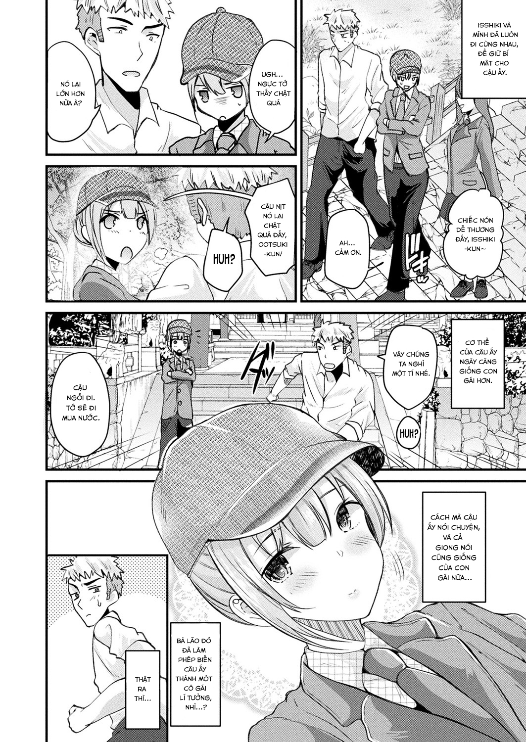 Đọc truyện hentai Biến thành con gái và có được tình yêu sau chuyến dã ngoại - Oneshot