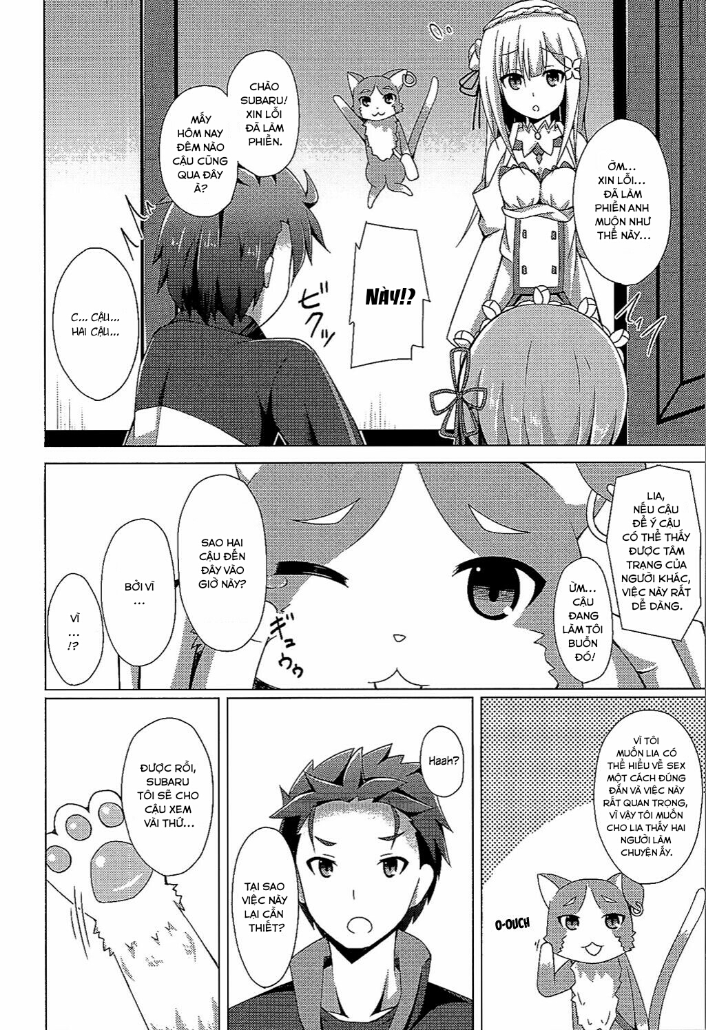 Đọc truyện hentai Teach me, Rem-sensei! An introduction to sex with Emilia-tan (Re:Zero kara Hajimeru Isekai Seikatsu) - Oneshot