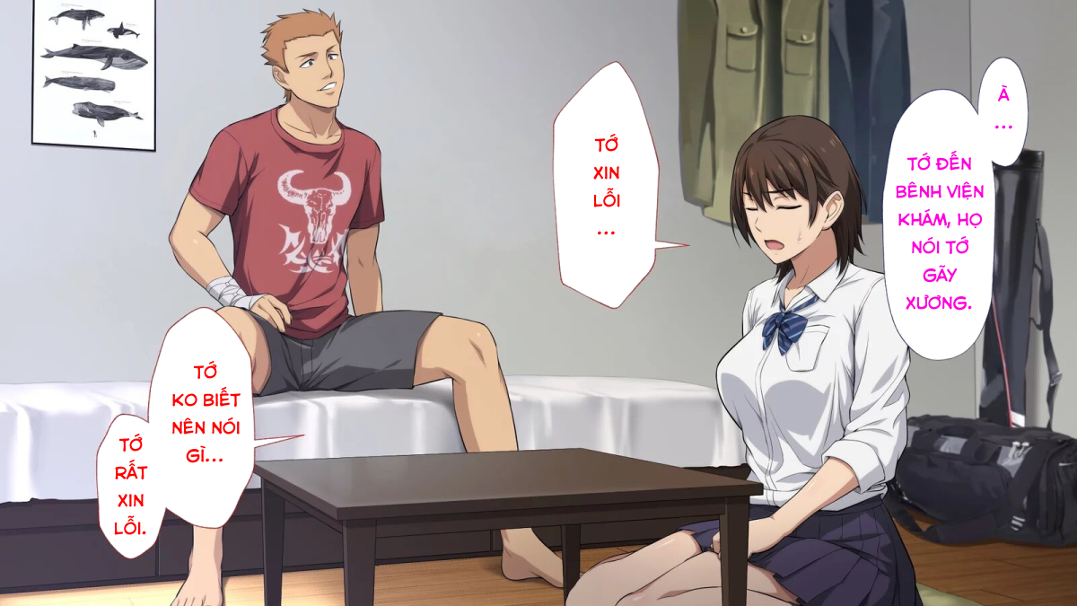 Đọc truyện hentai Netorareta JoshiMane ~Migite no Daida wa Ace no Kanojo~ - Chap 1