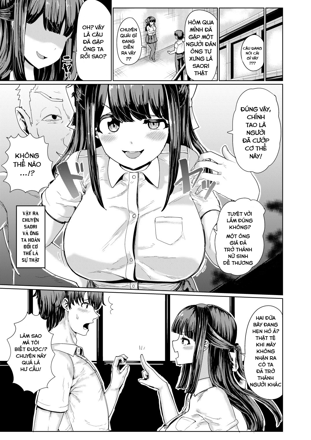 Đọc truyện hentai Kanojo to Oji-san no Karada ga Irekawaru TSF - Oneshot