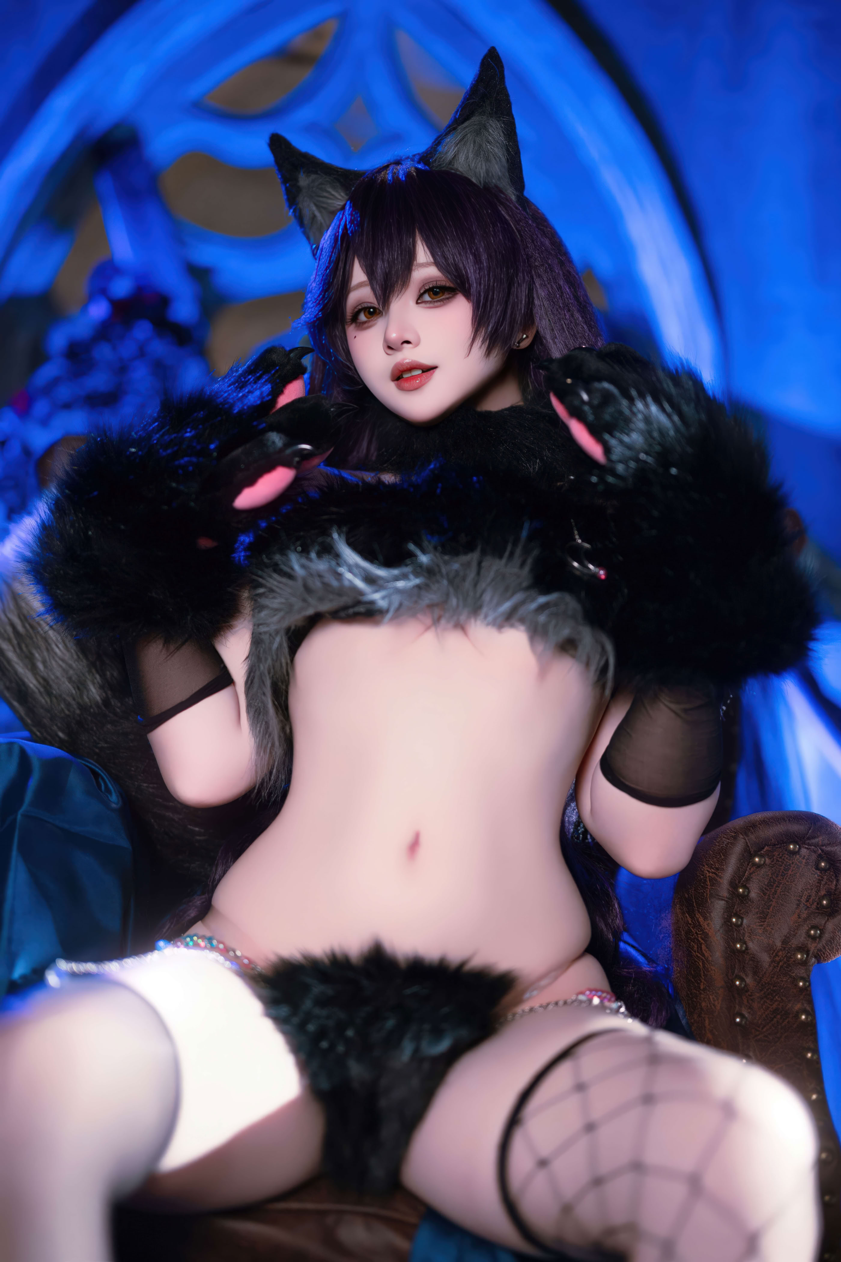 Đọc truyện hentai Tuyển tập Albums siêu phẩm Cosplay - Chap 1344 - Yukako - Azur Lane Atago Werewolf