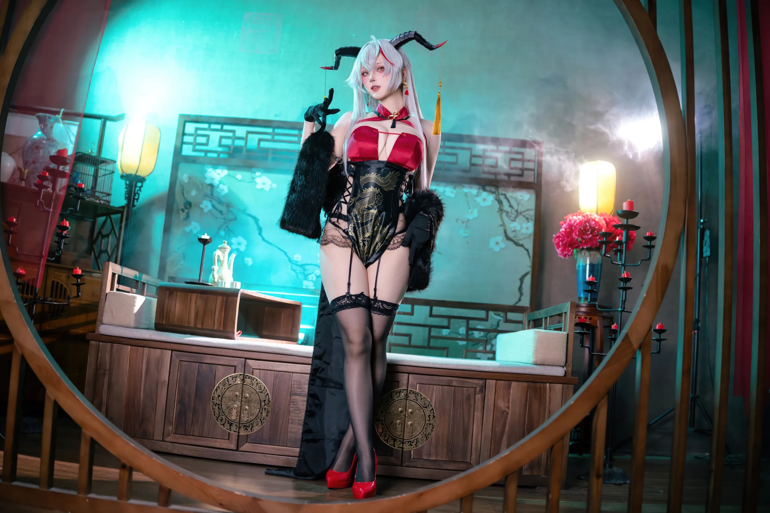 Đọc truyện hentai Tuyển tập Albums siêu phẩm Cosplay - Chap 1125 - Yukako - Azur Lane Aegir Cheongsam