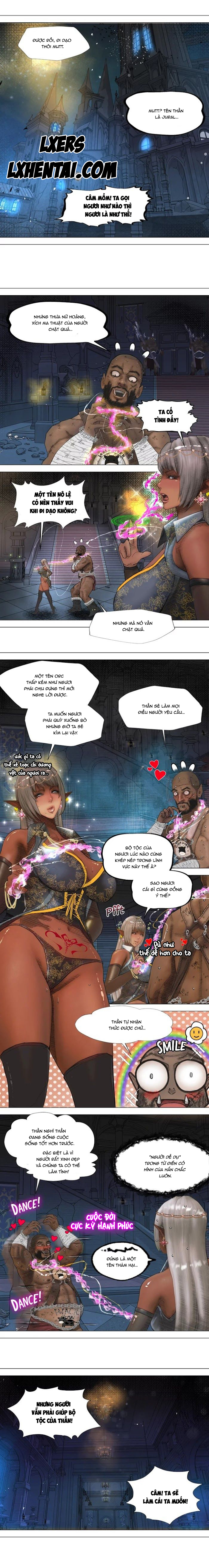 Đọc truyện hentai Nữ Hoàng Dark Elf Và Nô Lệ Orc - Chap 3