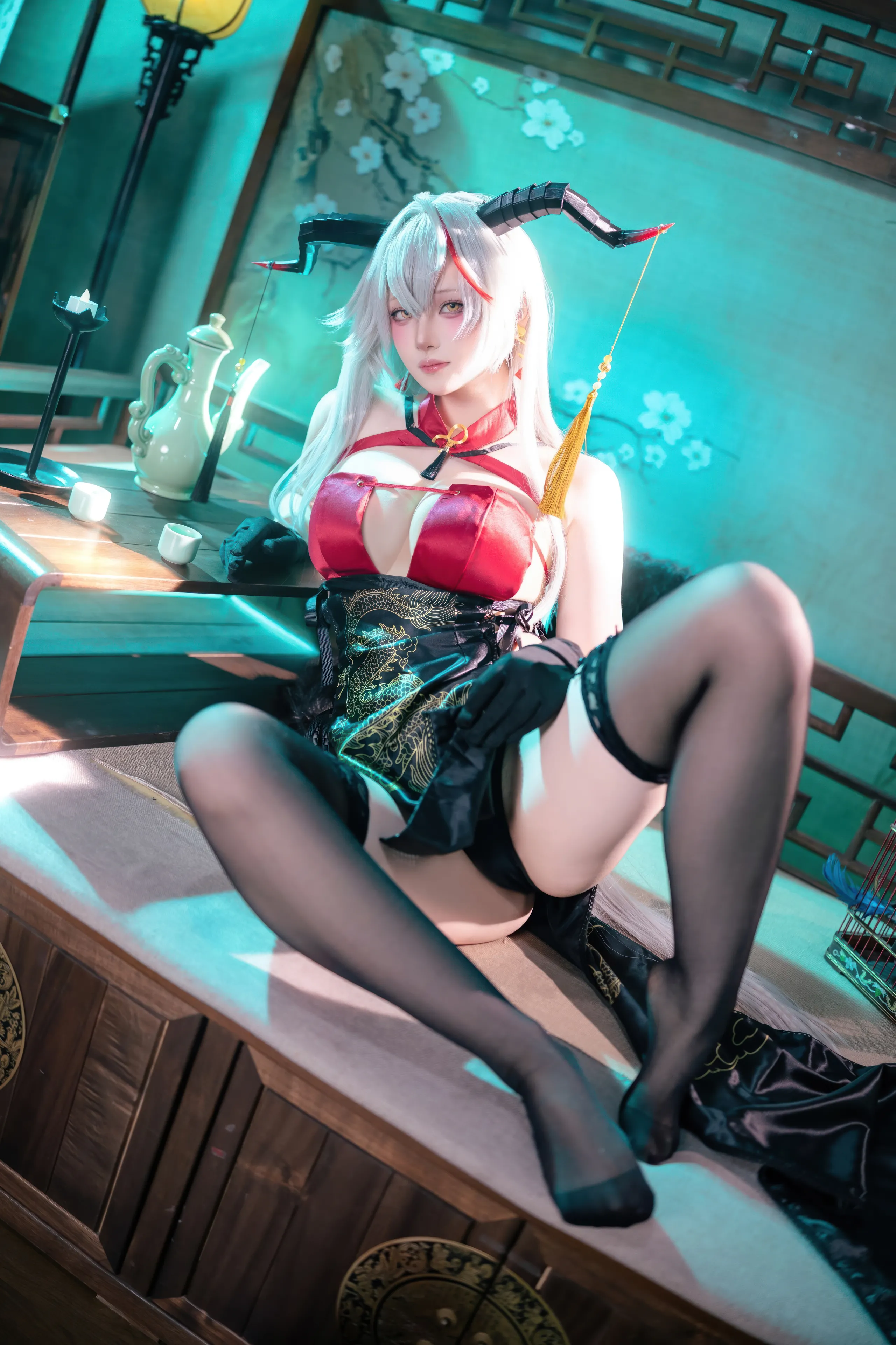 Đọc truyện hentai Tuyển tập Albums siêu phẩm Cosplay - Chap 1125 - Yukako - Azur Lane Aegir Cheongsam