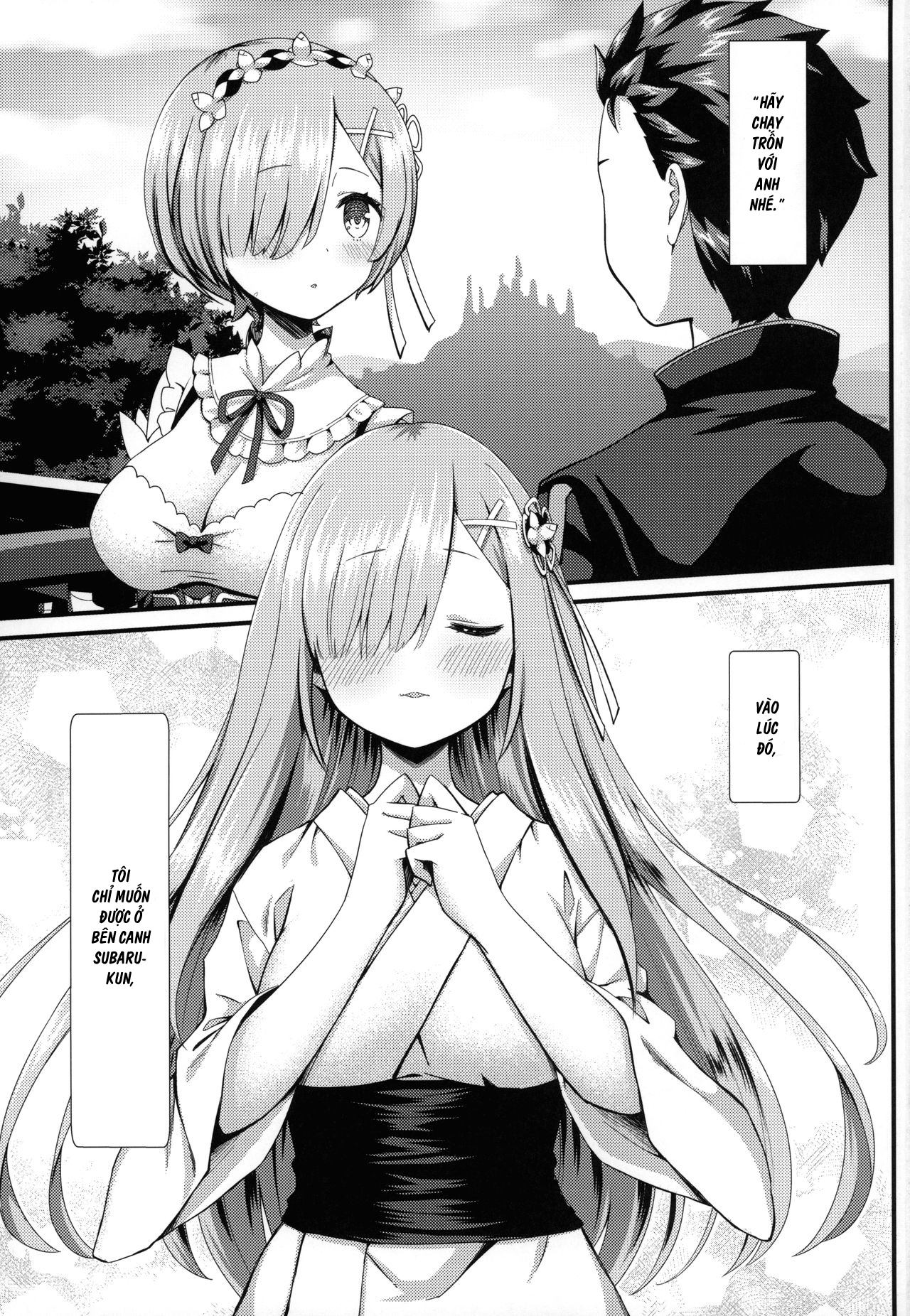 Đọc truyện hentai Rem to Ichakora Seikatsu - Oneshot