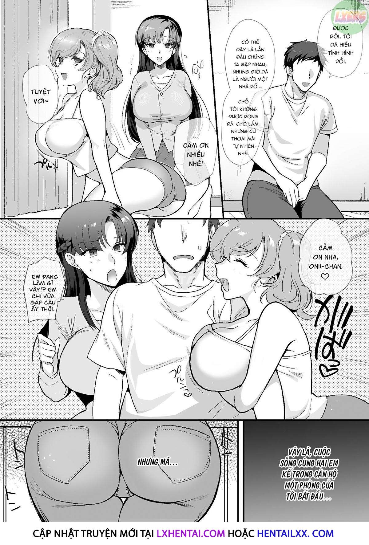 Đọc truyện hentai My Roommates Are Way Too Lewd ~Living In A One-Room Apartment With Two Perverted Sisters~ - Chap 1