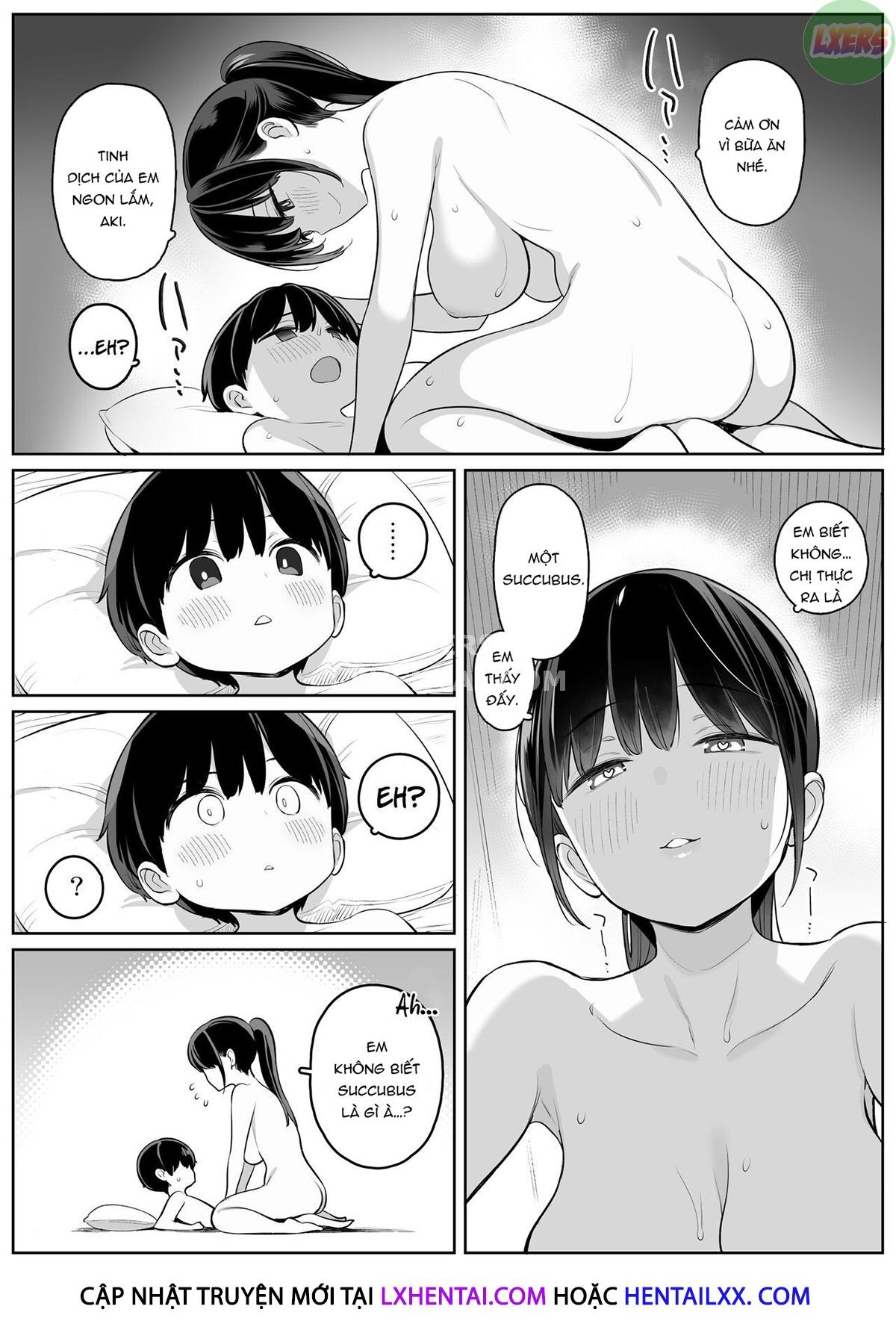 Đọc truyện hentai The Story of How The Big Sister Neighbor Squeezed My Semen Because She was a Succubus - Oneshot