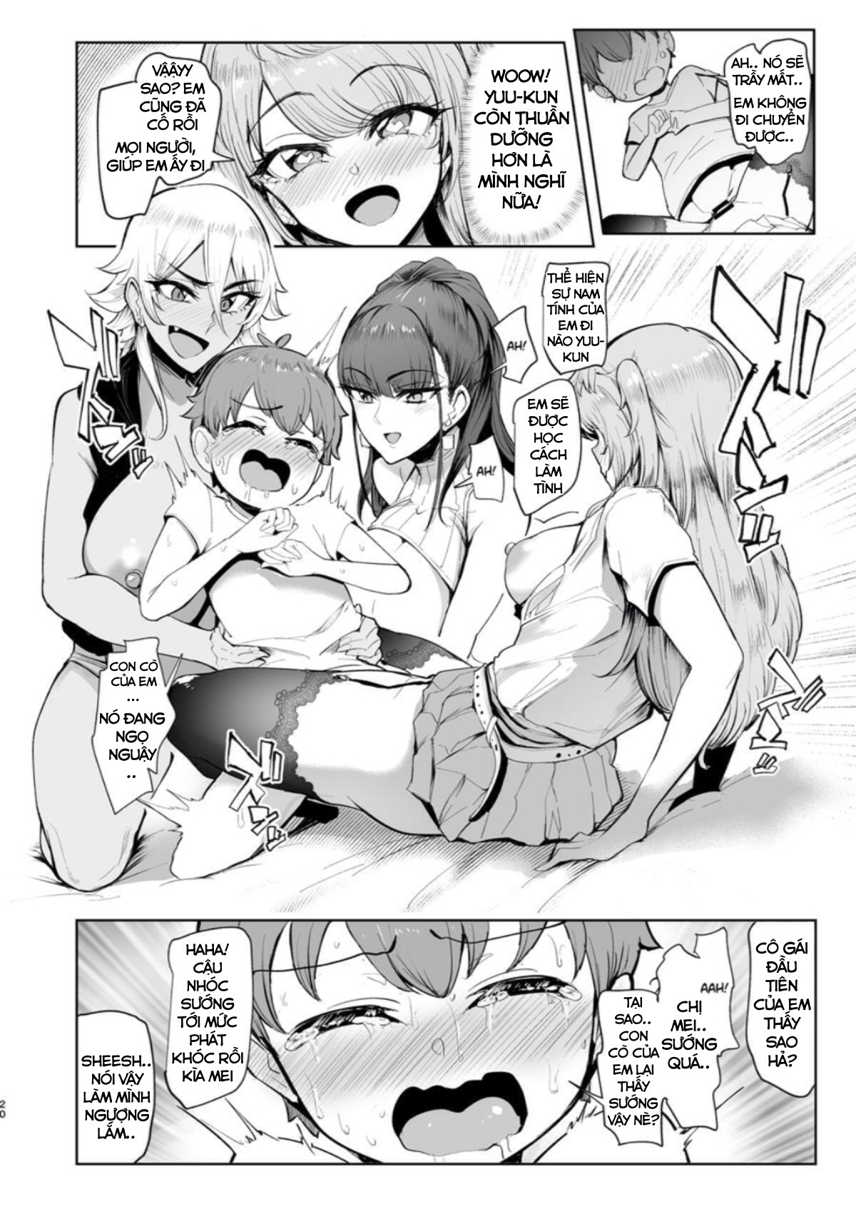 Đọc truyện hentai The Place I Stayed Over at Belonged to Perverted Gyaru Onee-chans - Oneshot
