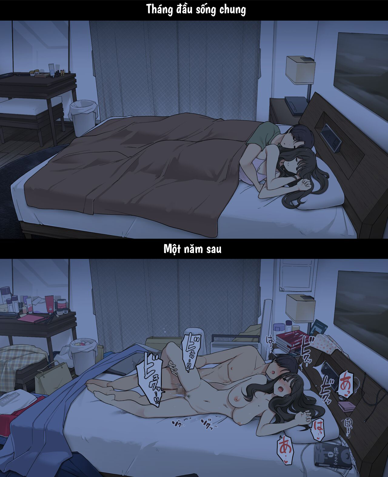 Đọc truyện hentai Cuộc sống thường nhật của một cặp đôi: Tháng đầu sống chung và một năm sau - Oneshot