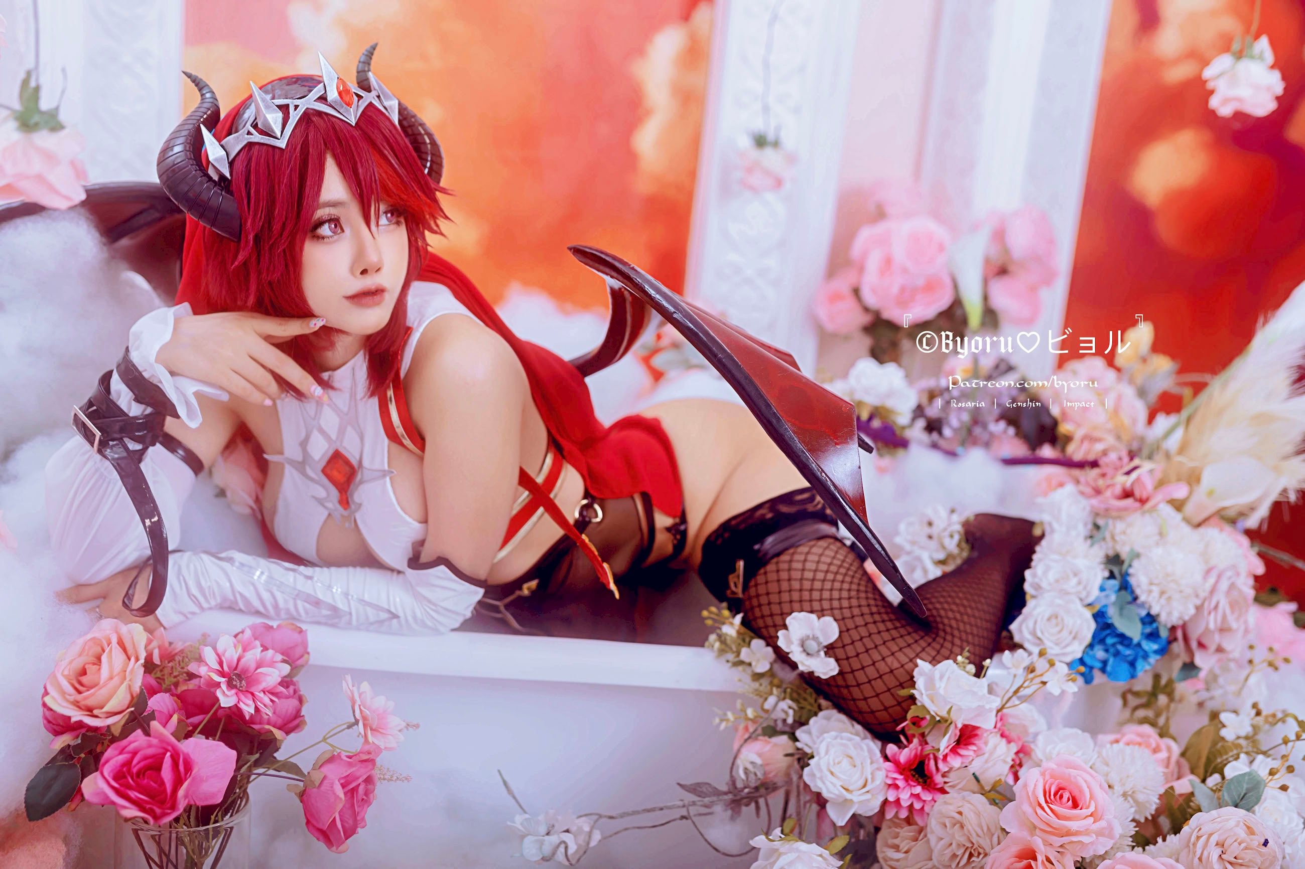 Đọc truyện hentai Tuyển tập Albums siêu phẩm Cosplay - Chap 1215 - Byoru - Rosaria Succubus (Genshin Impact)