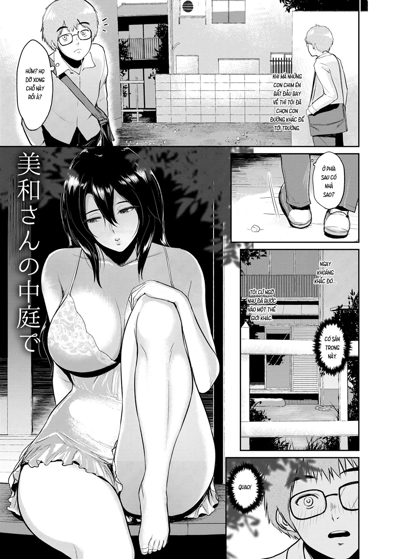 Đọc truyện hentai Miwa-san no Nakaniwa de - Oneshot