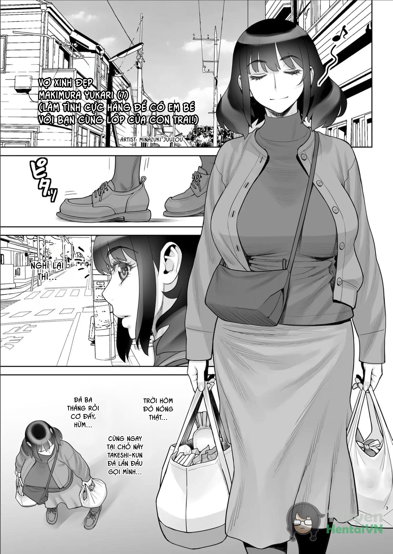Đọc truyện hentai Bijin Tsuma Makimura Yukari Series 7 - Musuko no Doukyuusei to Otto Kounin Haramase - Oneshot