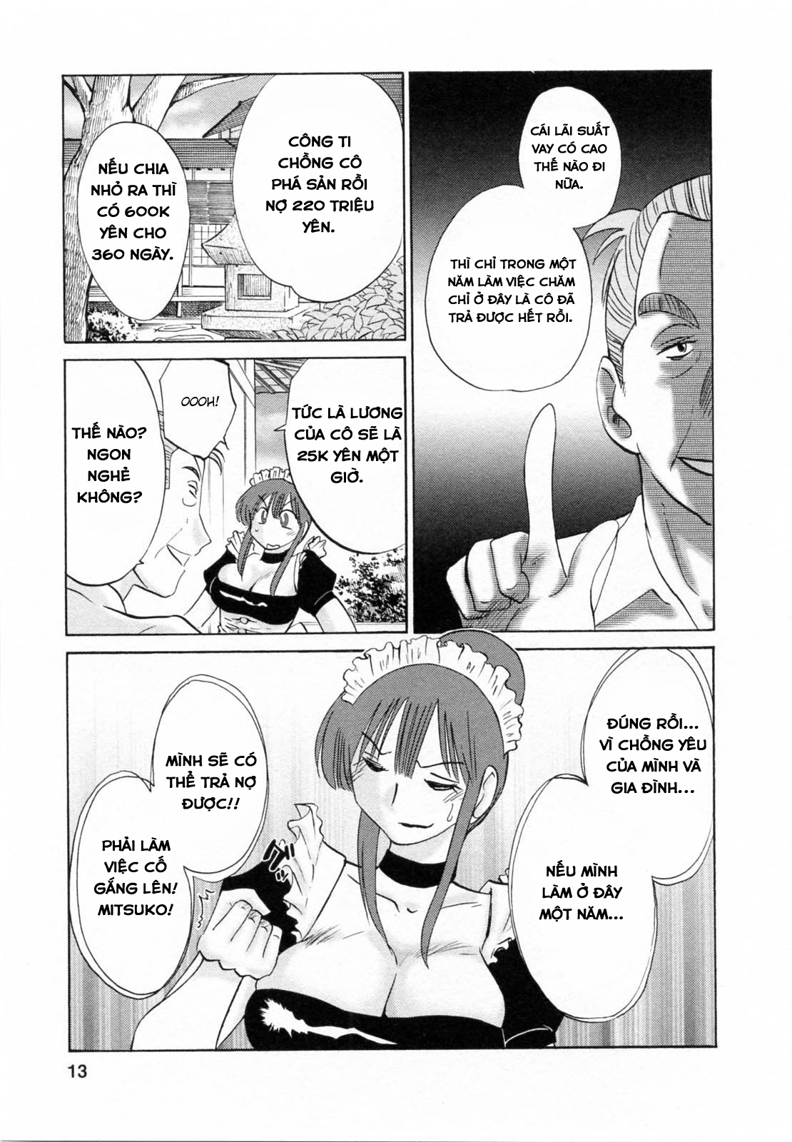 Đọc truyện hentai Maid No Mitsuko-San Vol.1 - Chap 1: Bắt đầu làm hầu gái.