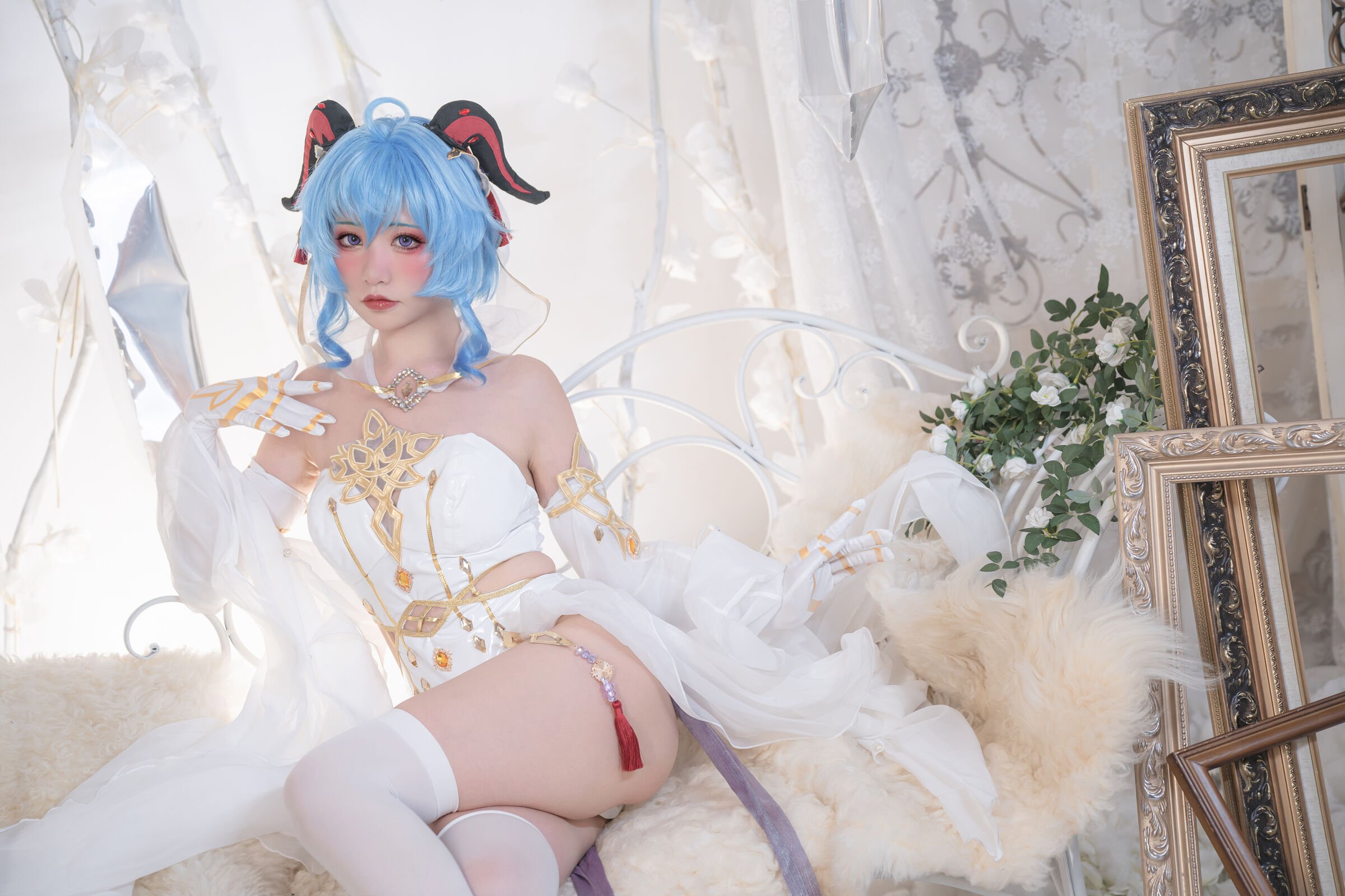 Đọc truyện hentai Tuyển tập Albums siêu phẩm Cosplay - Chap 489 - Crash Girl Meow Xiaoji & Yunshao - Genshin Impact Bride: Eula & Ganyu