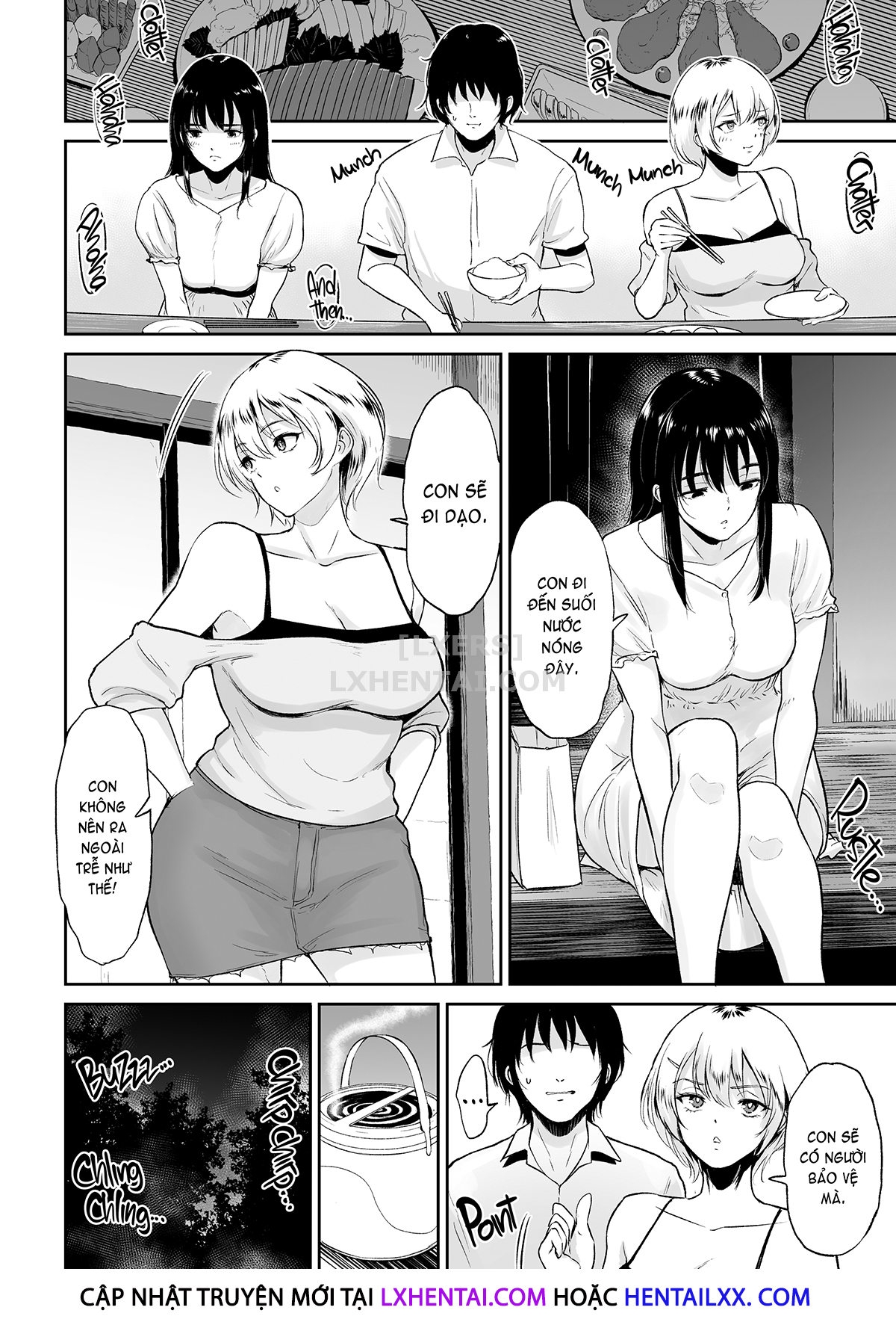 Đọc truyện hentai Hot Springs With My Cousins: Reunion With My Thicc Cousins and Our Insemination Session - Oneshot